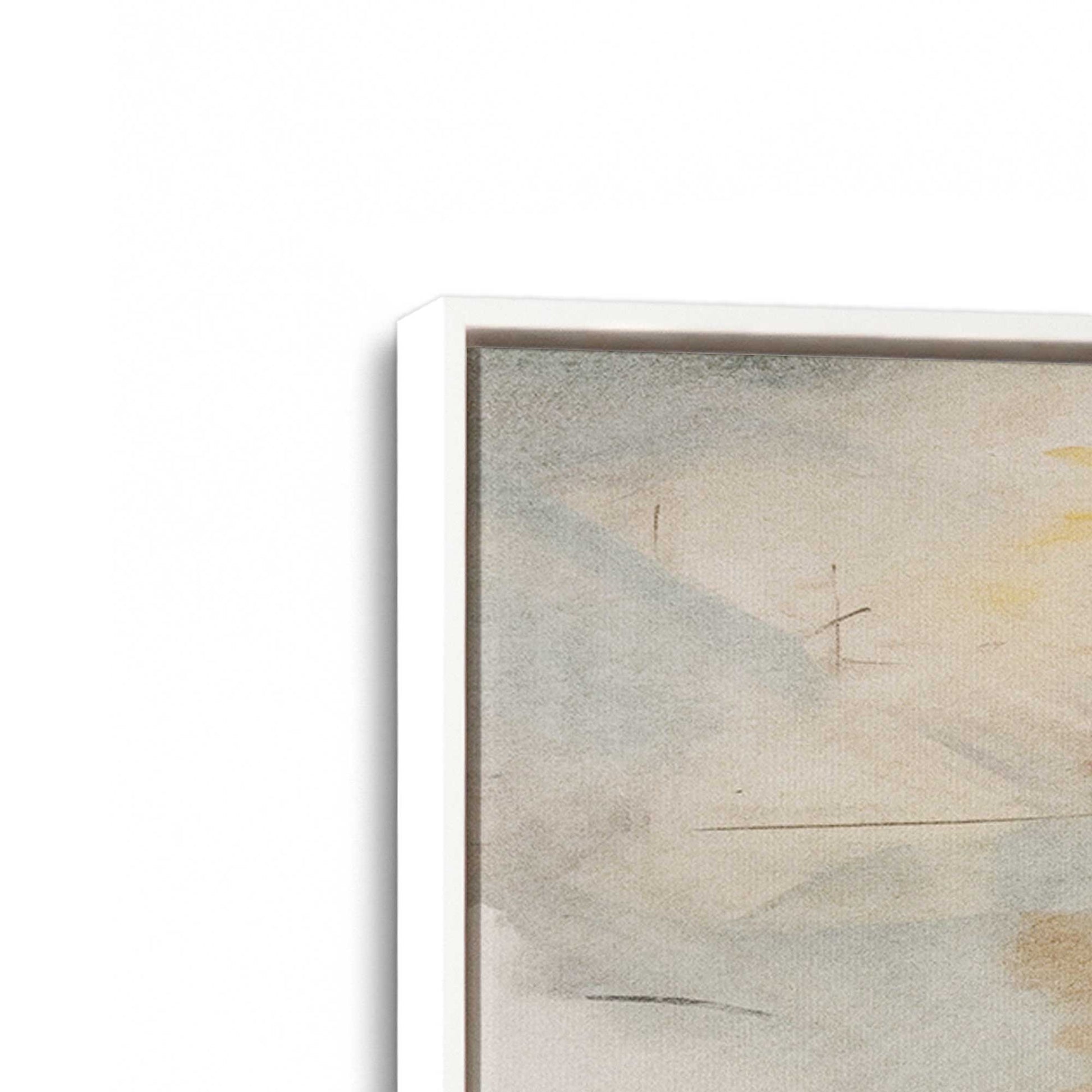 [Color:Opaque White], Picture of art in a White frame at an angle