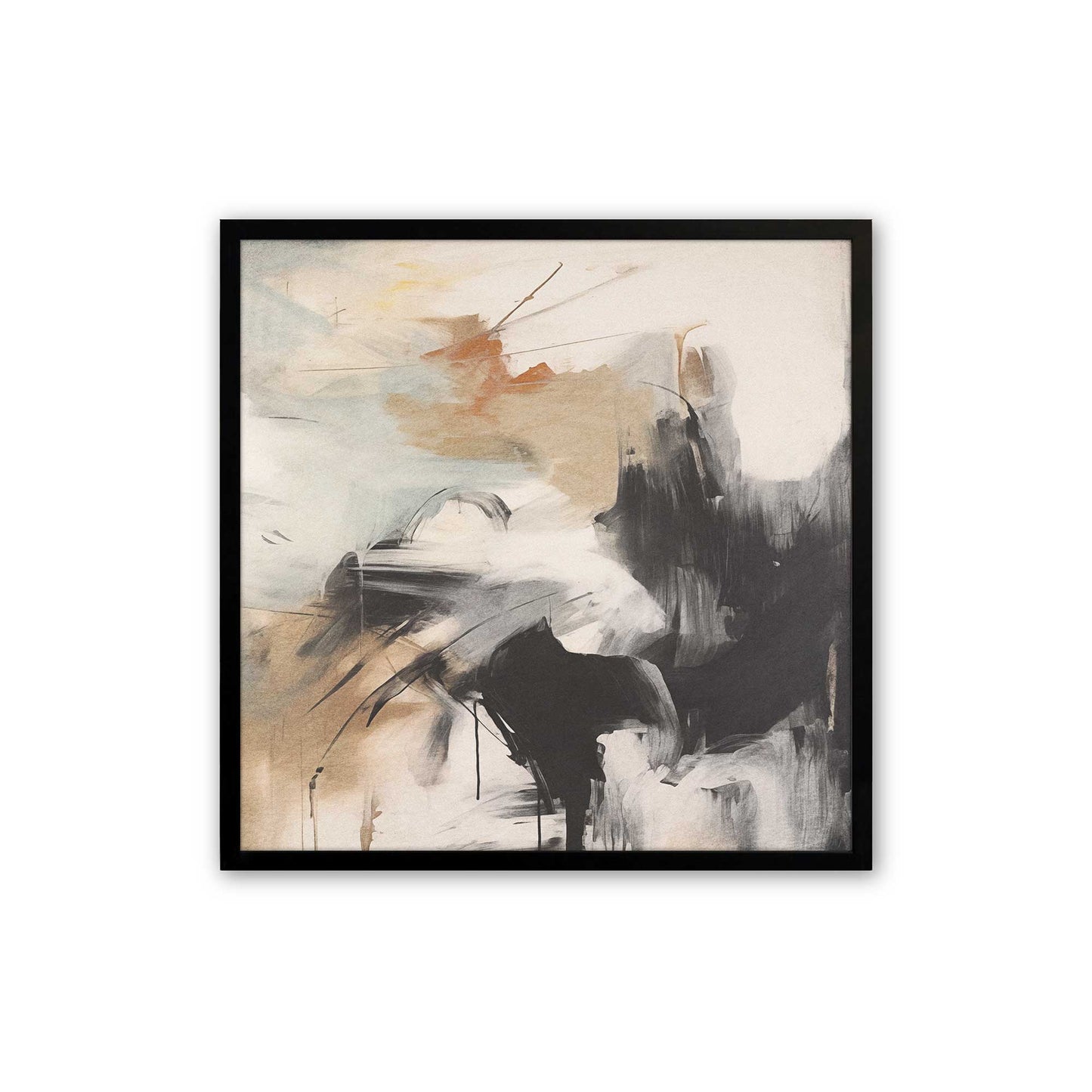 [Color:Satin Black], Picture of art in a Satin Black frame