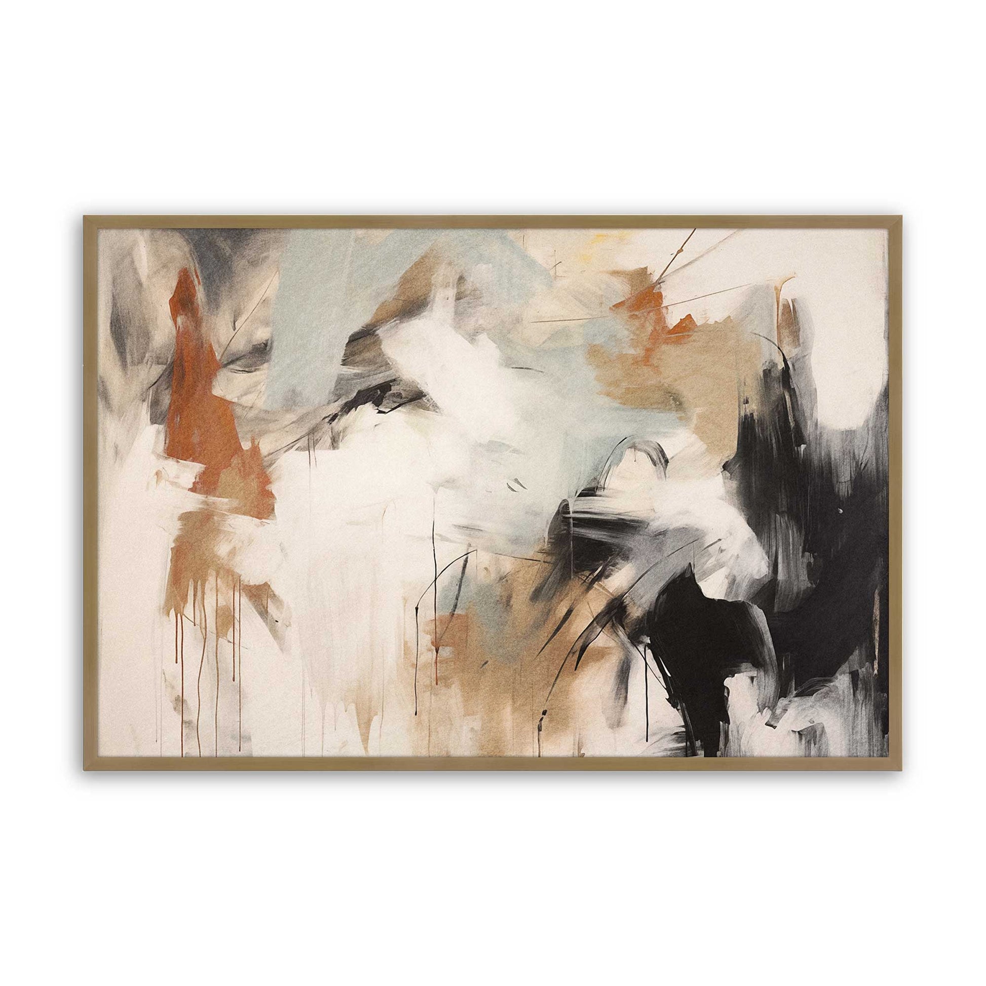 [Color:Brushed Gold], Picture of art in a Brushed Gold frame