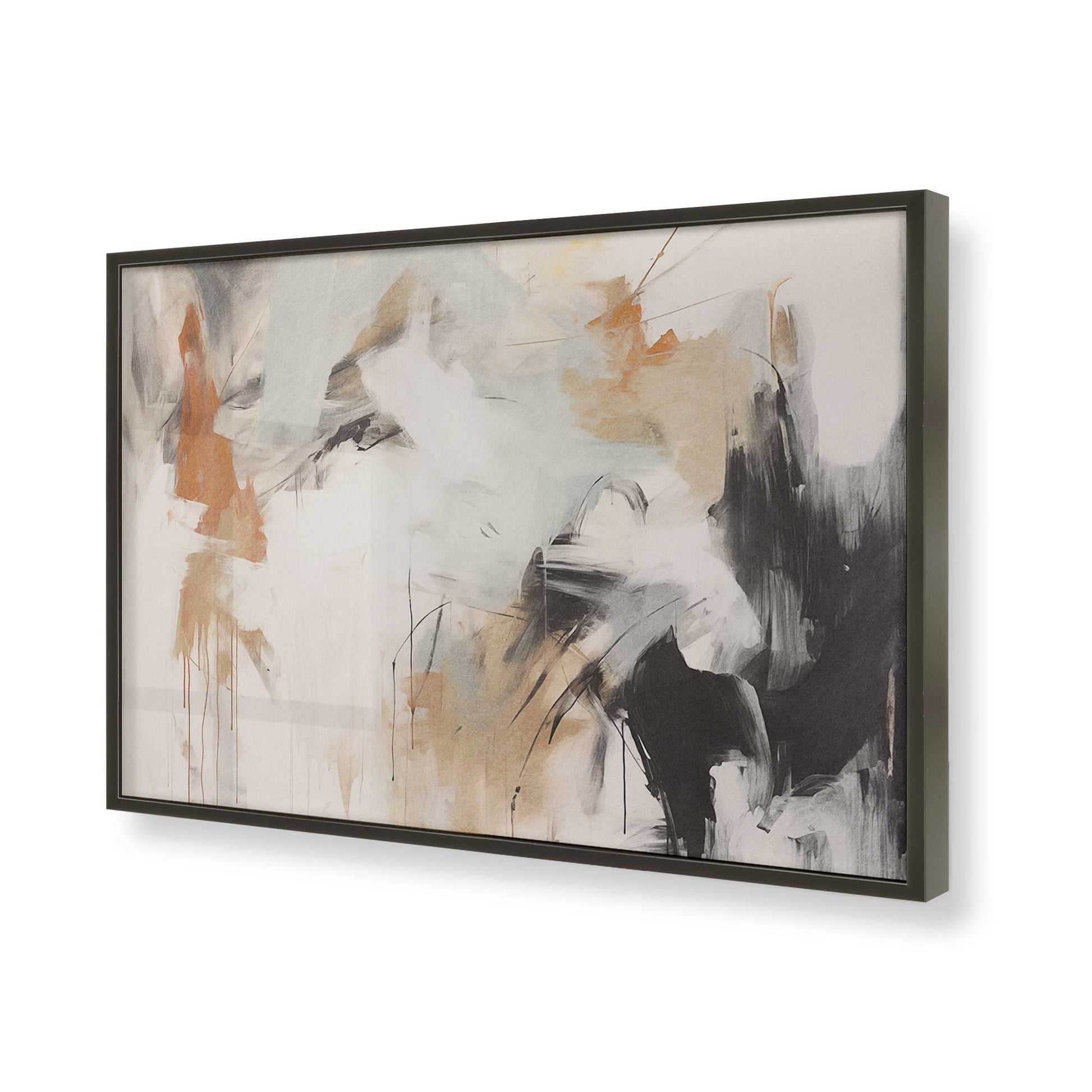 [Color:Satin Black], Picture of art in a Satin Black frame of the corner