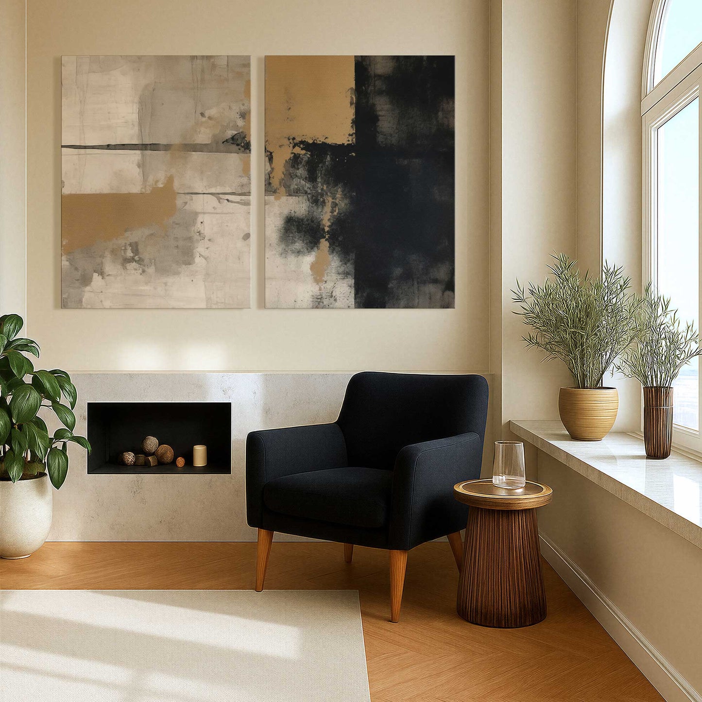 [Color:Stretched Canvas], Picture of art in a room