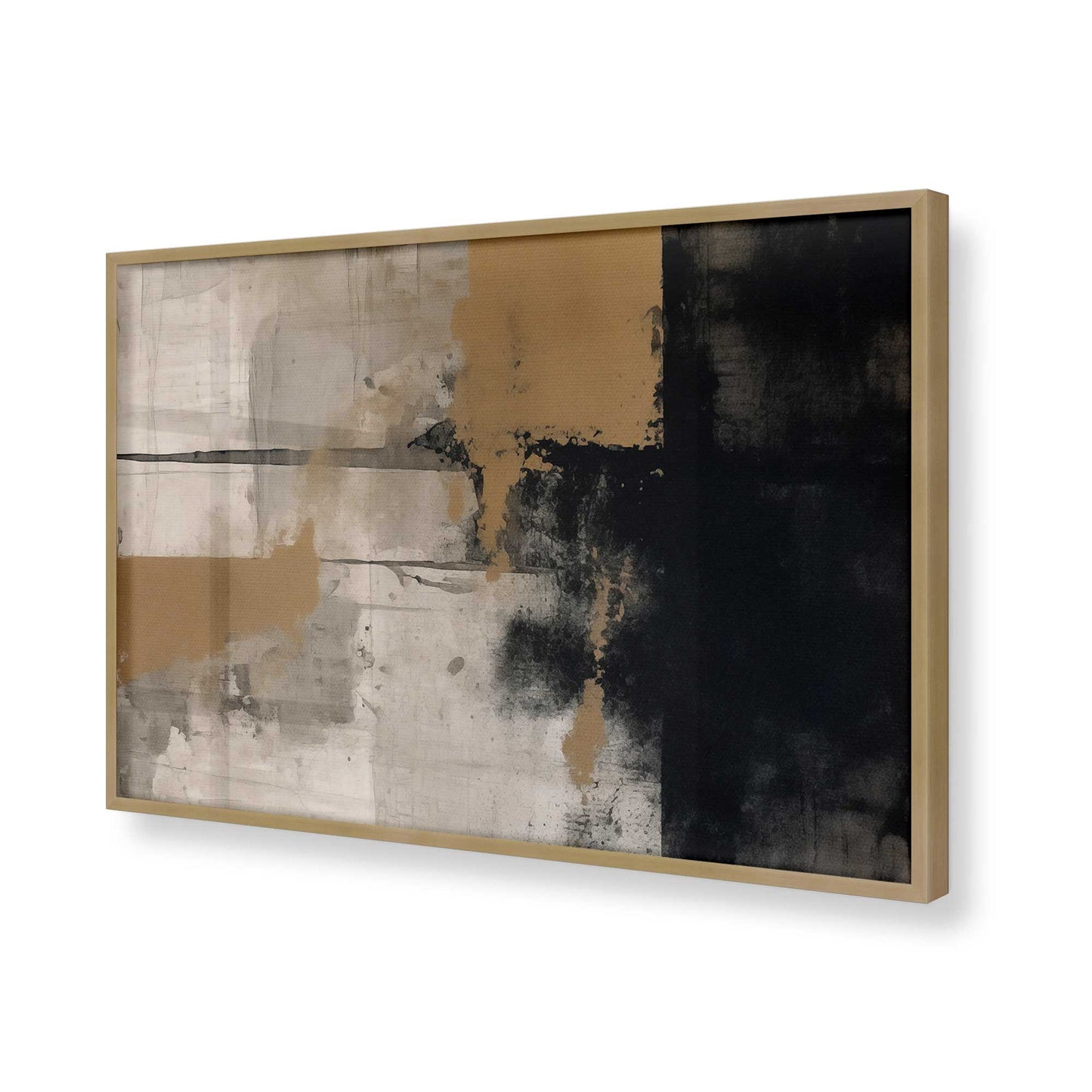 [Color:Brushed Gold], Picture of art in a Brushed Gold frame of the corner