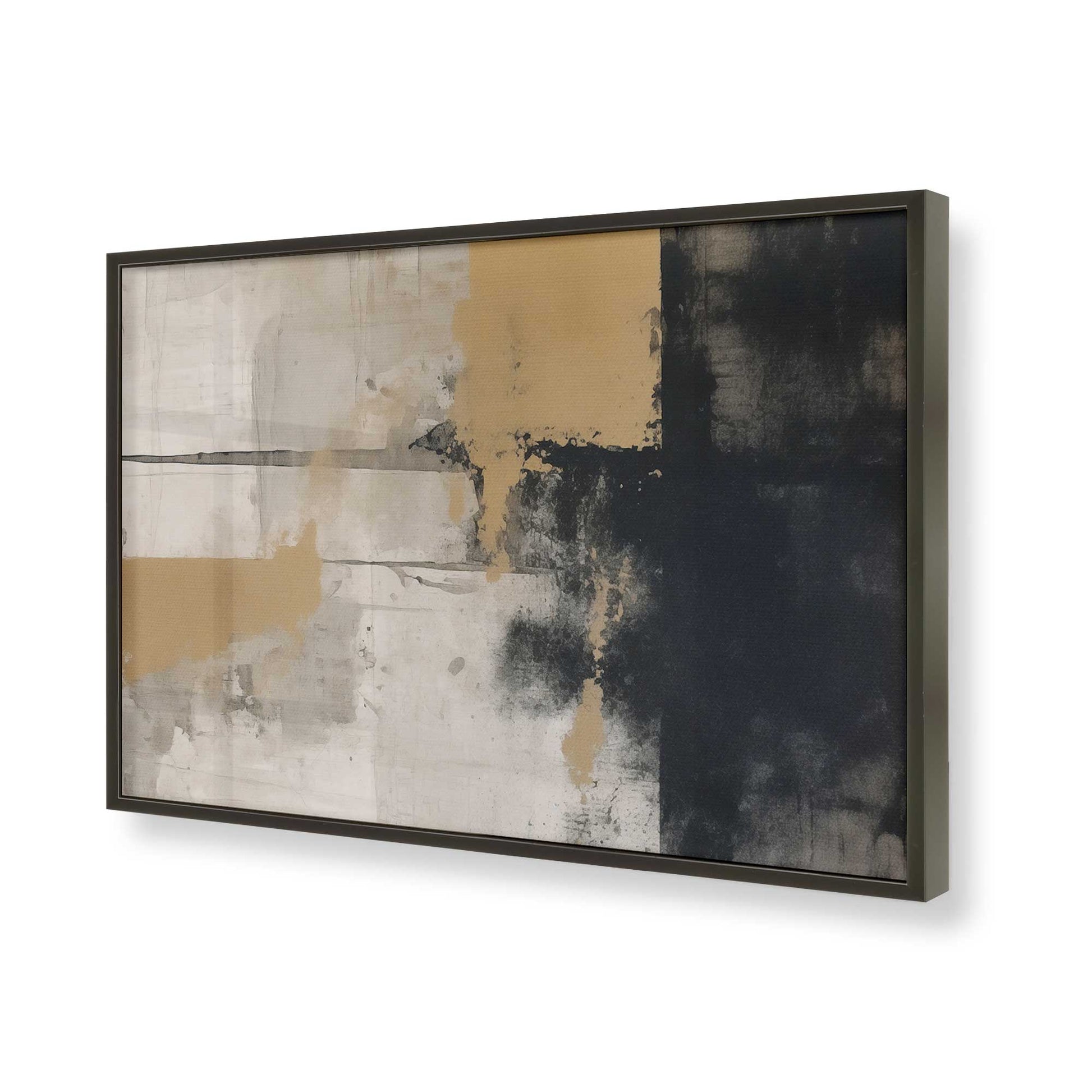 [Color:Satin Black], Picture of art in a Satin Black frame of the corner