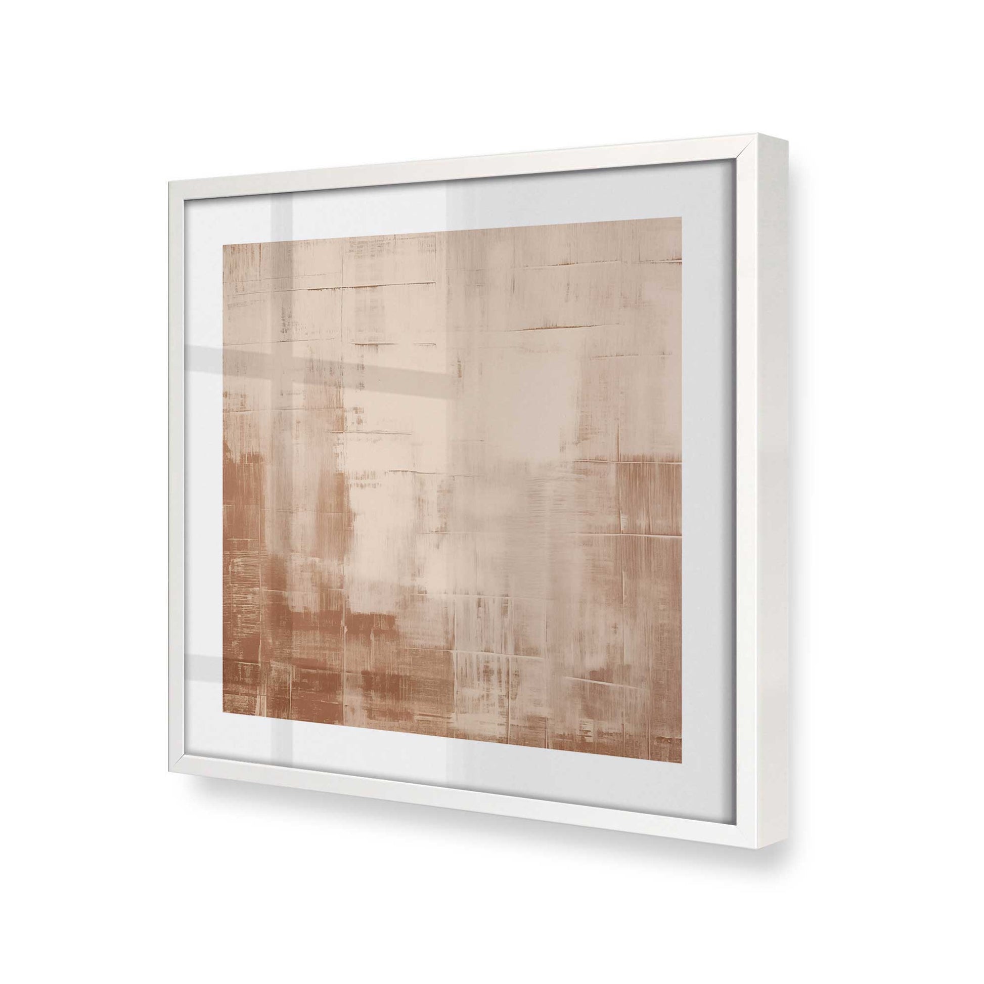 [Color:Opaque White], Picture of art in a Opaque White frame at an angle