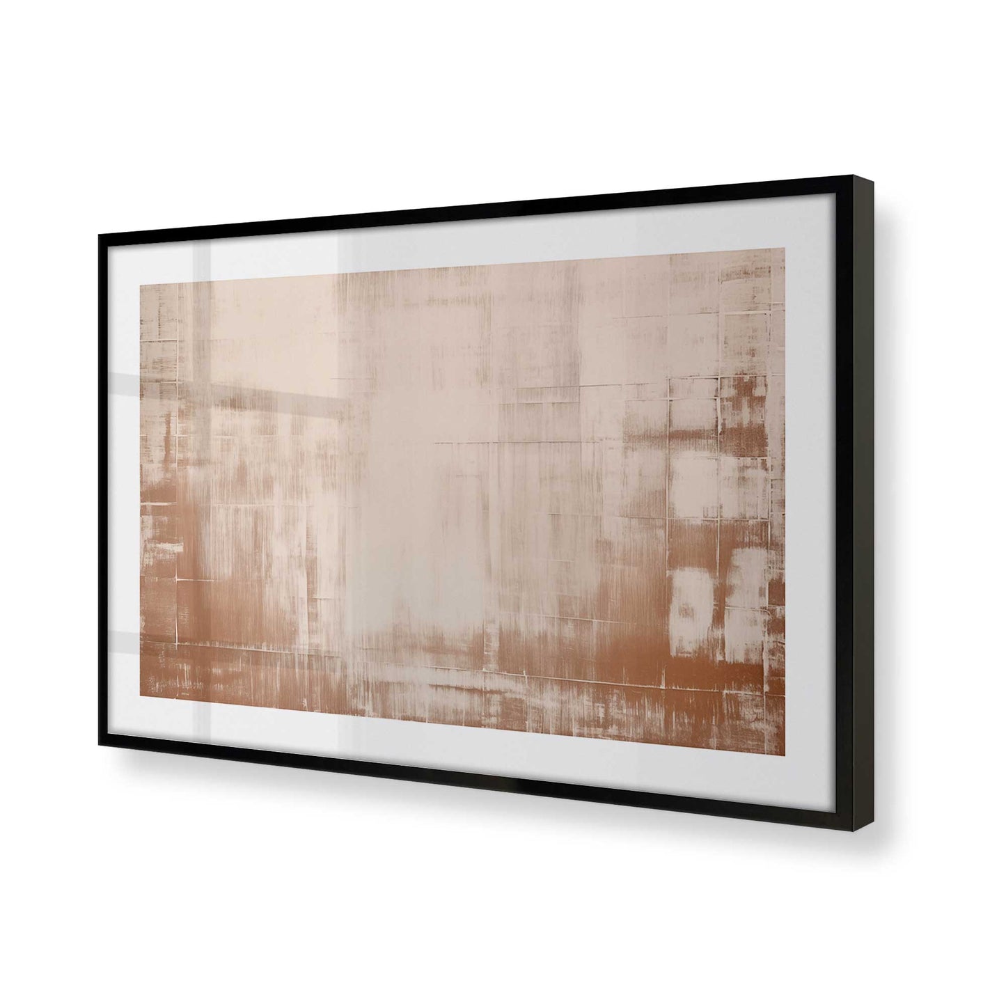 [Color:Satin Black], Picture of art in a Satin Black frame of the corner