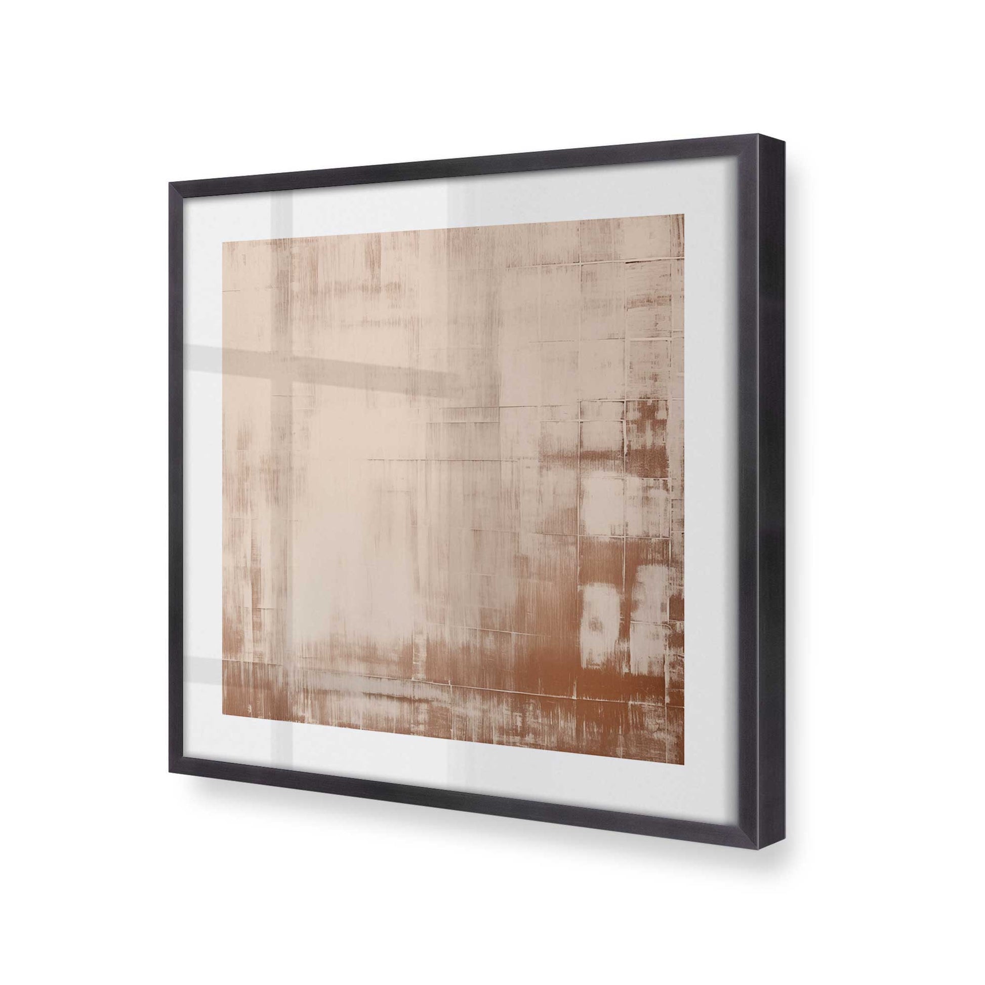 [Color:Weathered Zinc], Picture of art in a Weathered Zinc frame at an angle