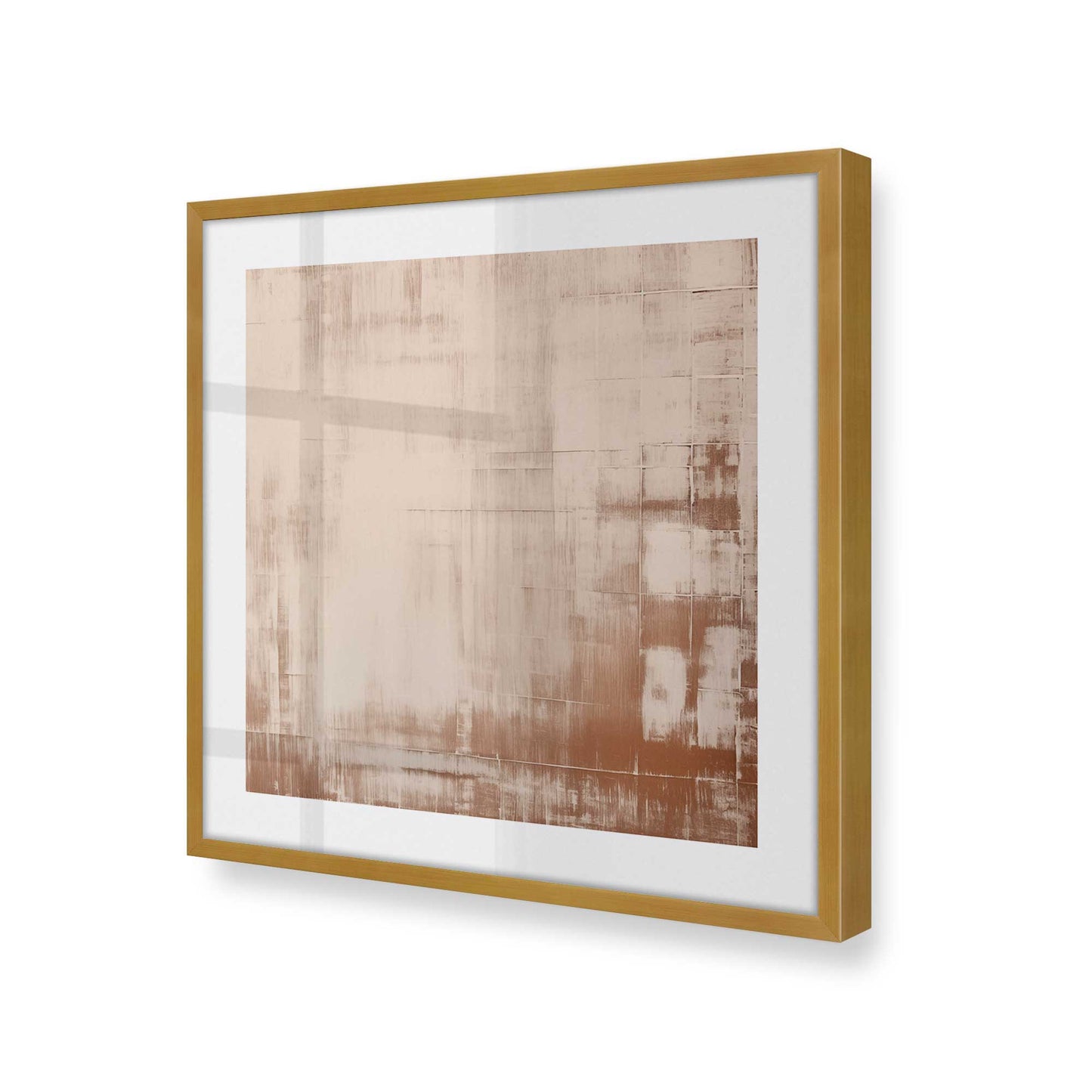 [Color:Polished Gold], Picture of art in a Polished Gold frame at an angle