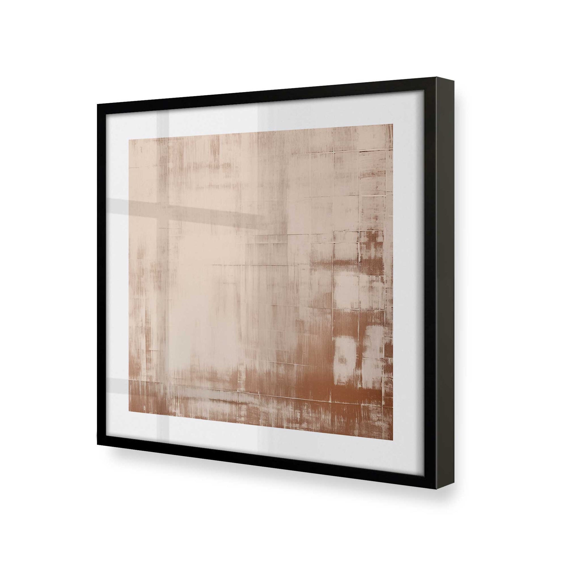 [Color:Satin Black], Picture of art in a Satin Black frame at an angle