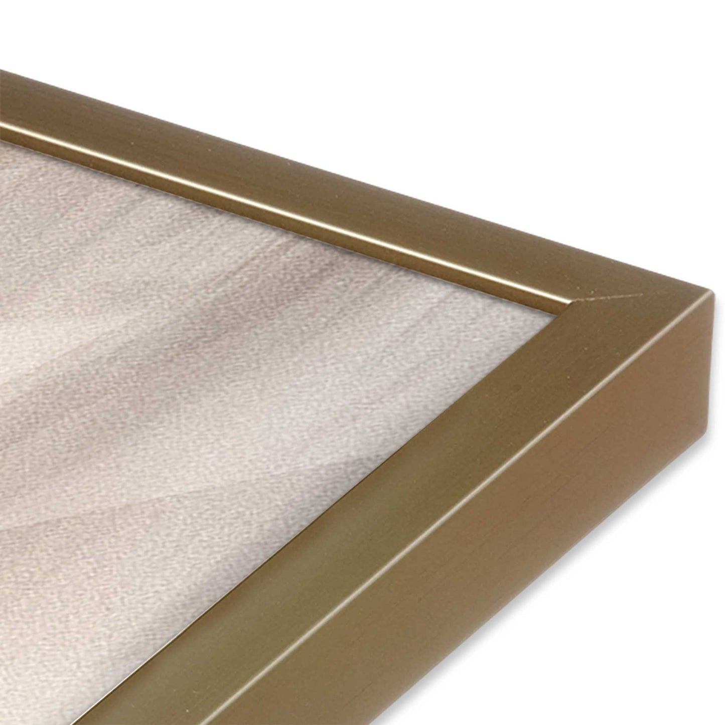 [Color:Brushed Gold], Picture of art in a Brushed Gold frame at an angle