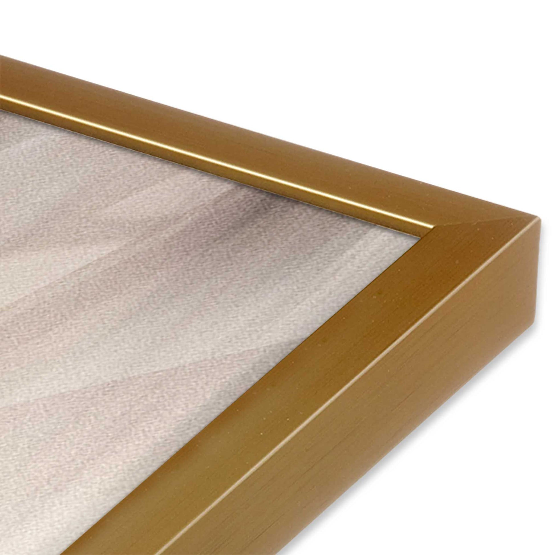 [Color:Polished Gold], Picture of art in a Polished Gold frame at an angle