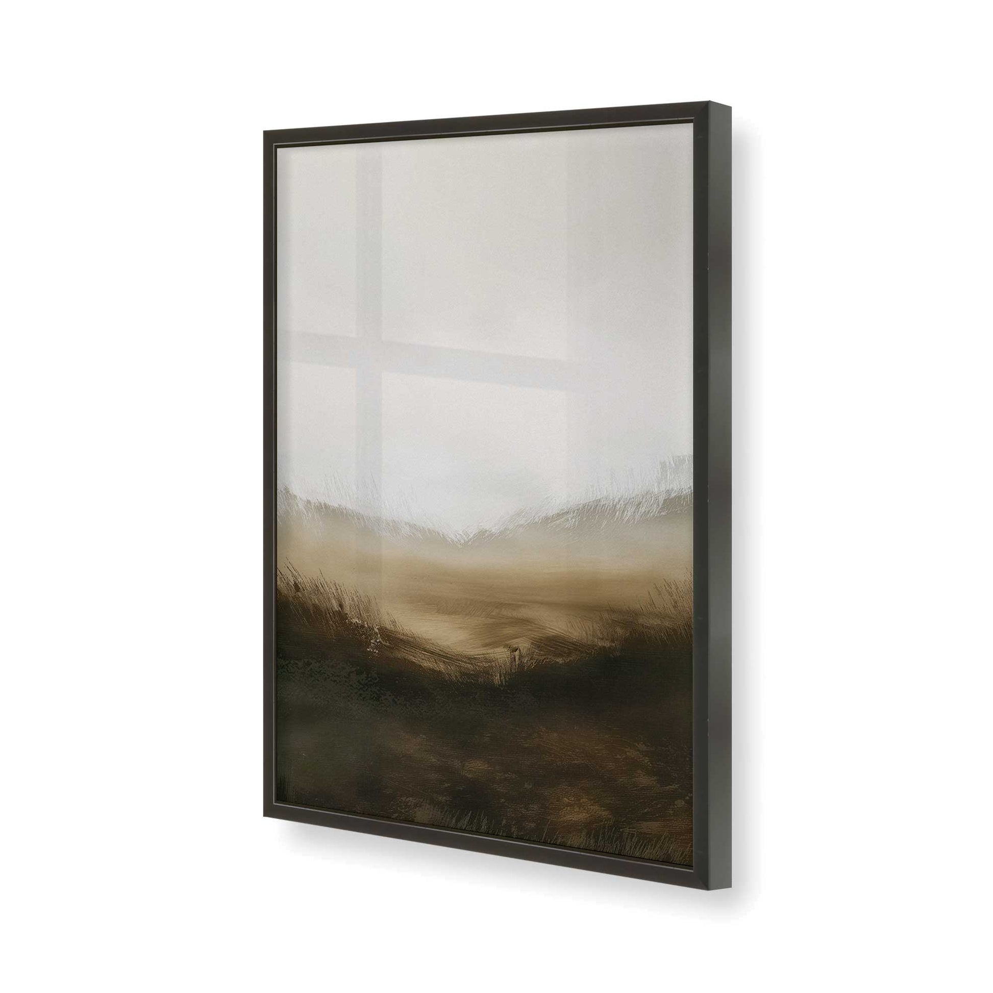 [Color:Satin Black], Picture of art in a Satin Black frame of the corner