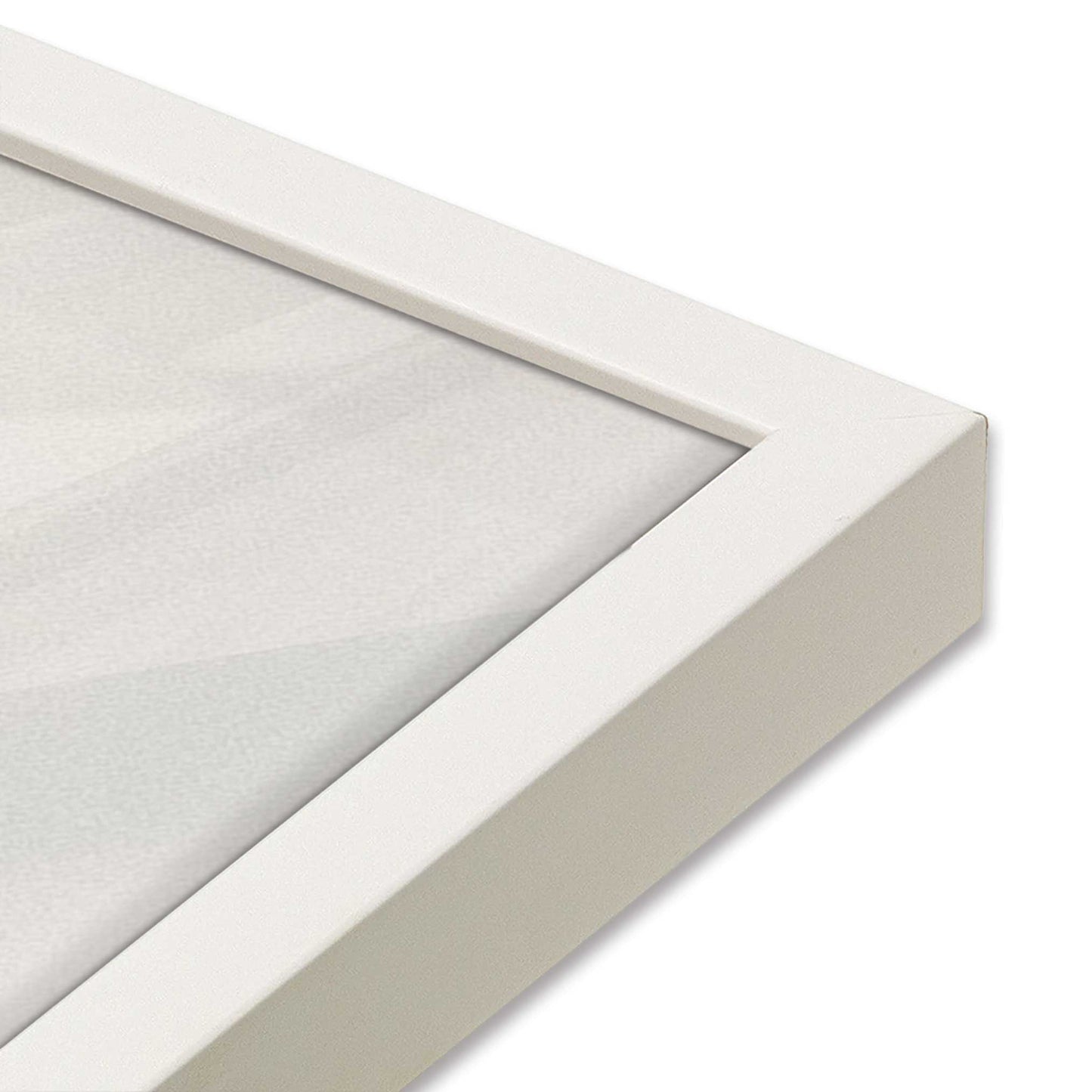 [Color:Opaque White], Picture of art in a Opaque White frame at an angle