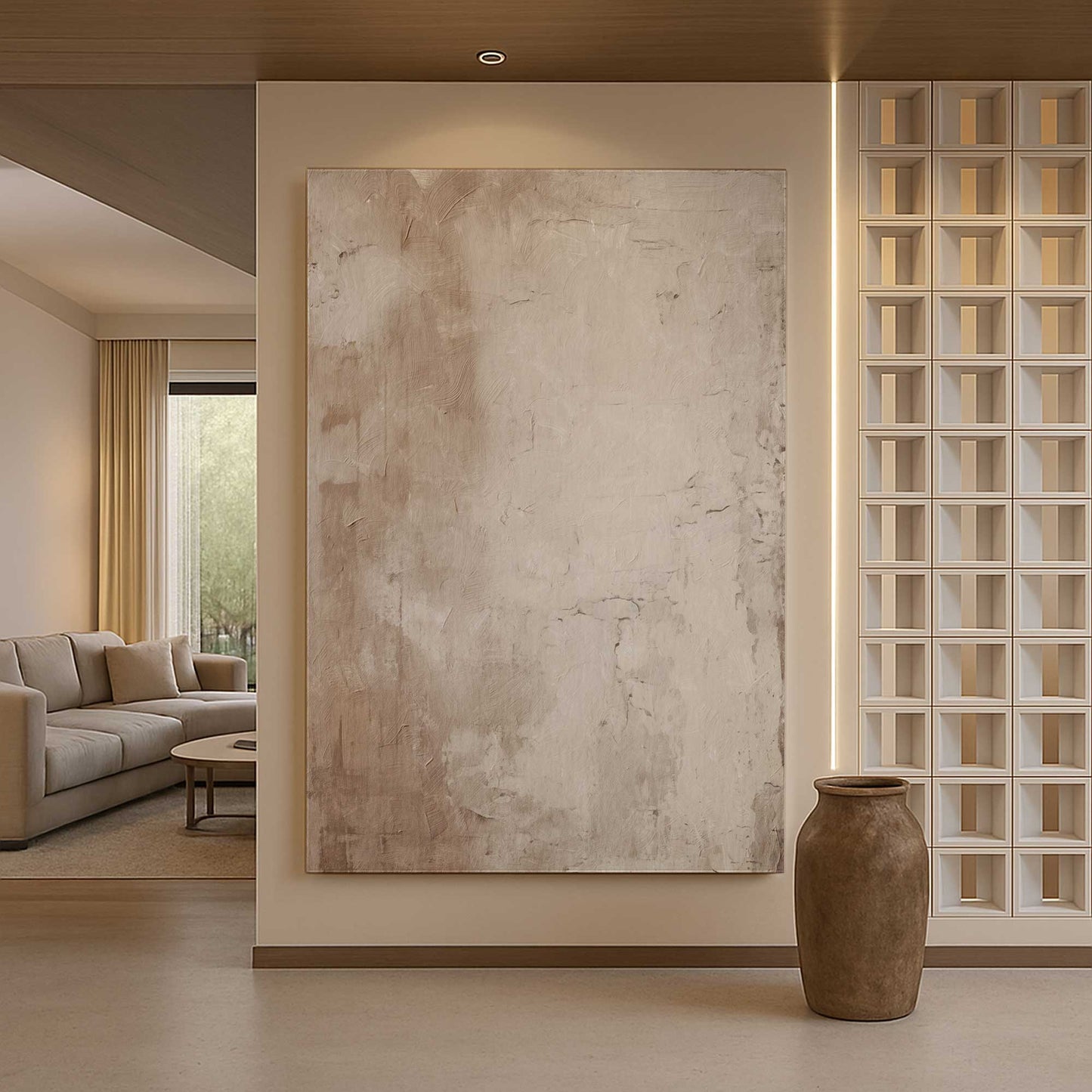 [Color:Stretched Canvas], Picture of art in a room