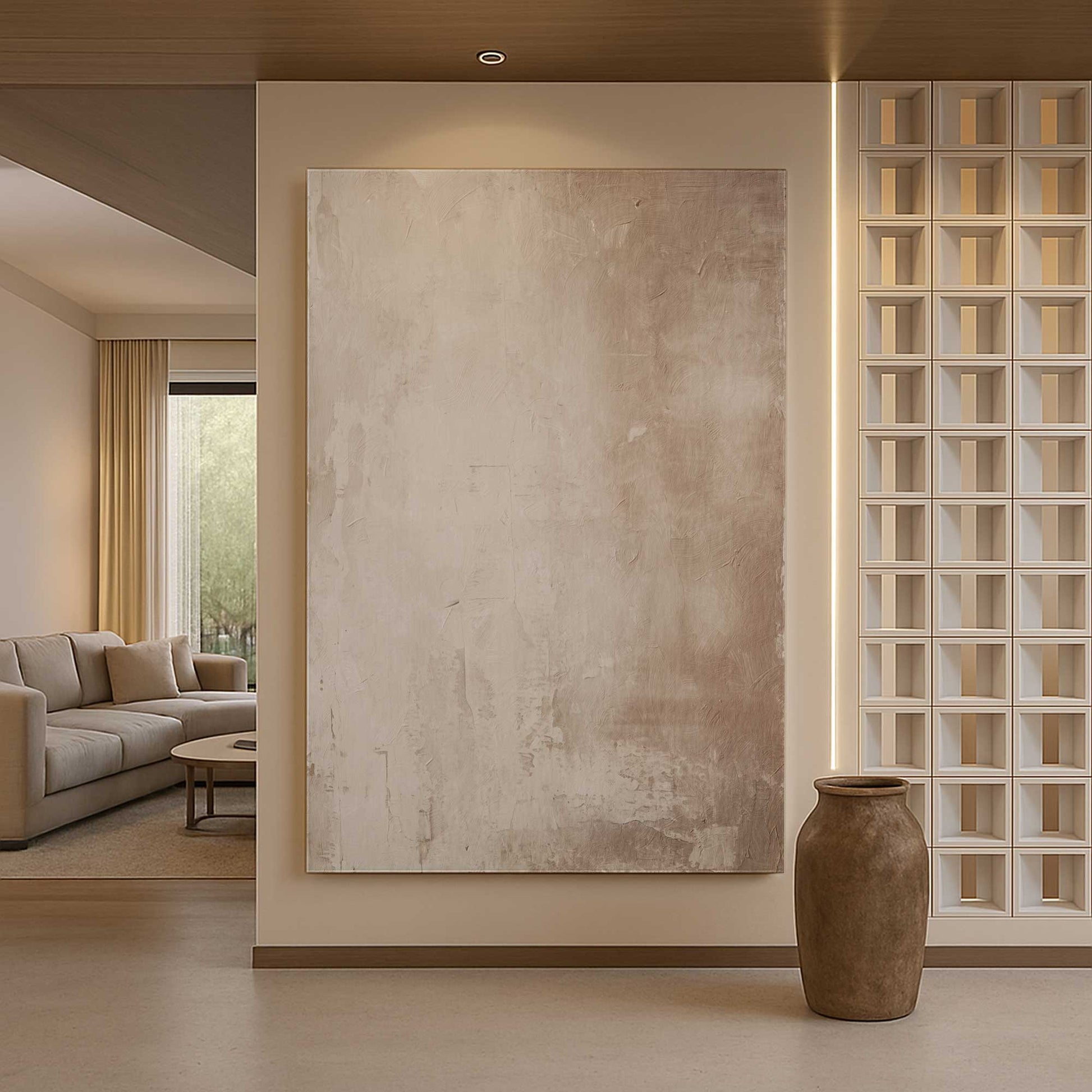 [Color:Stretched Canvas], Picture of art in a room