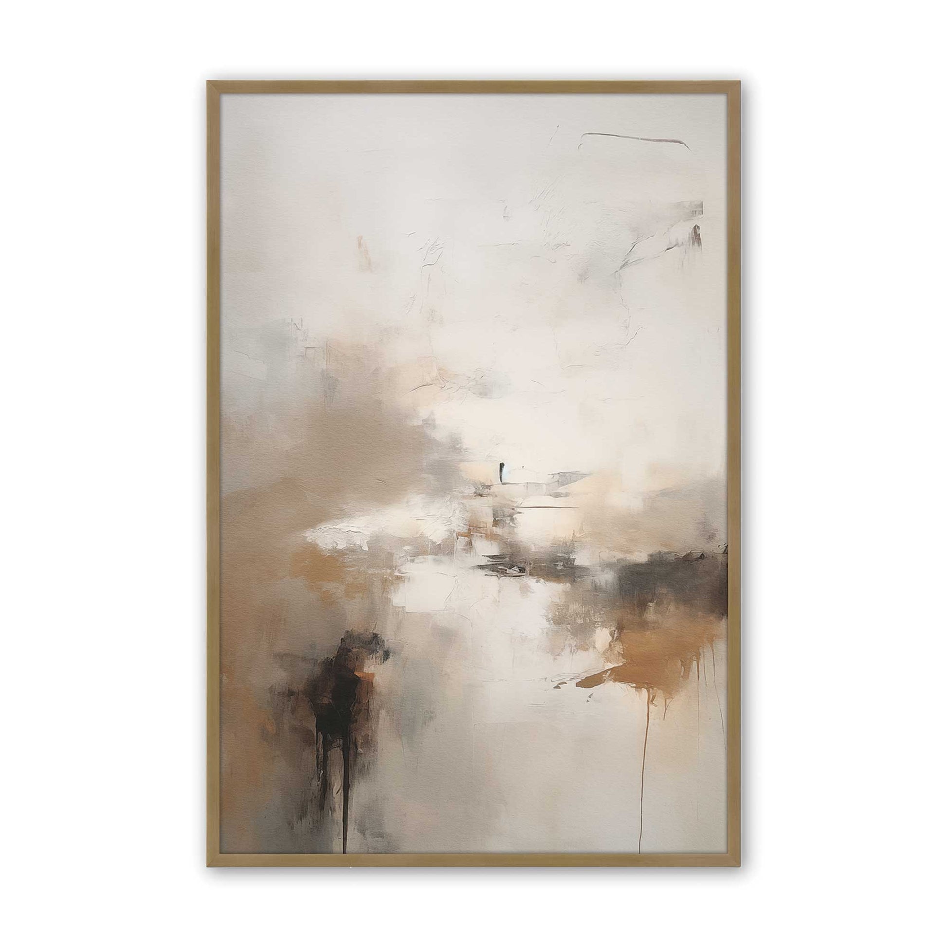 [Color:Brushed Gold], Picture of art in a Brushed Gold frame