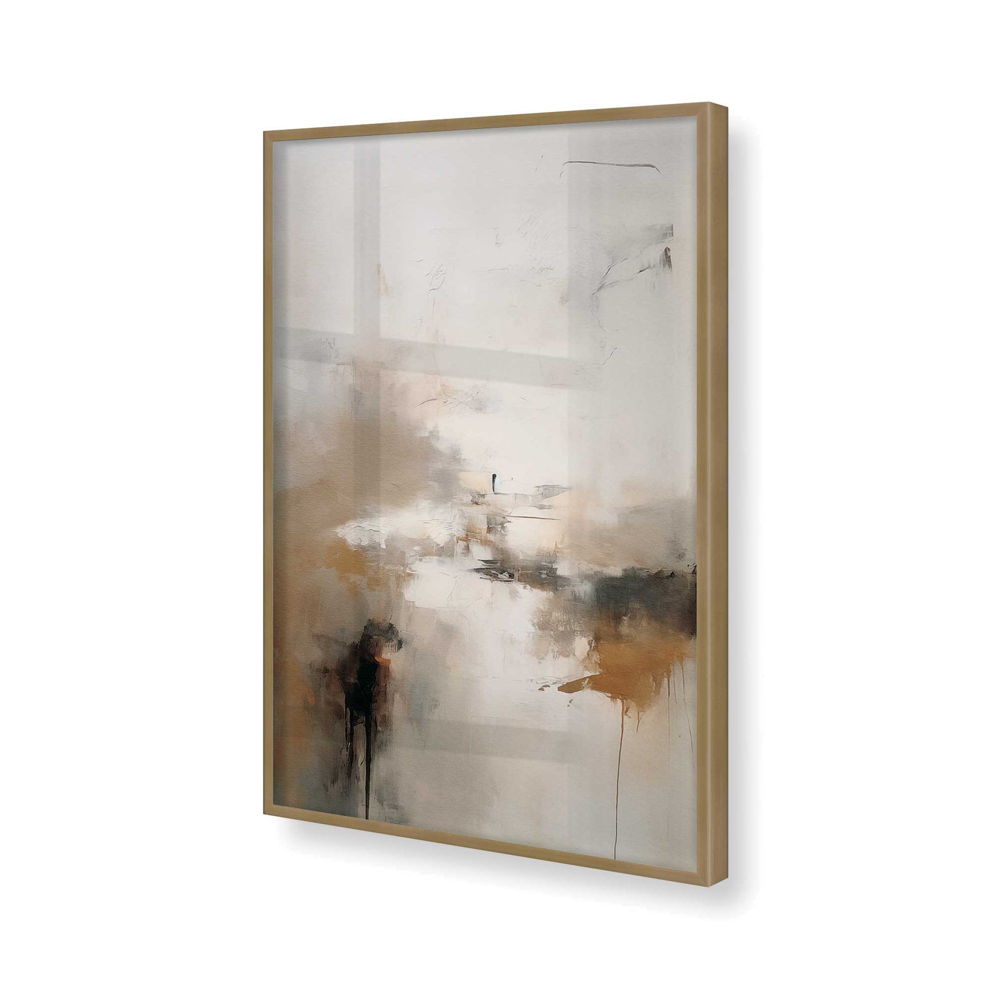 [Color:Brushed Gold], Picture of art in a Brushed Gold frame of the corner