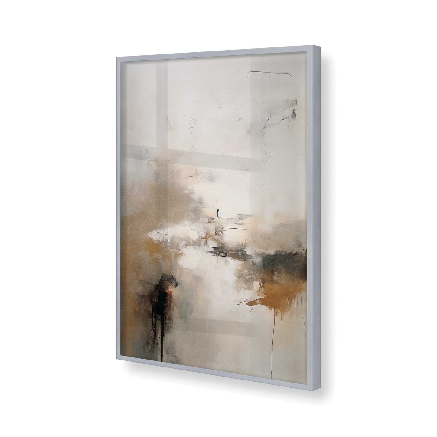 [Color:Polished Chrome], Picture of art in a Polished Chrome frame of the corner