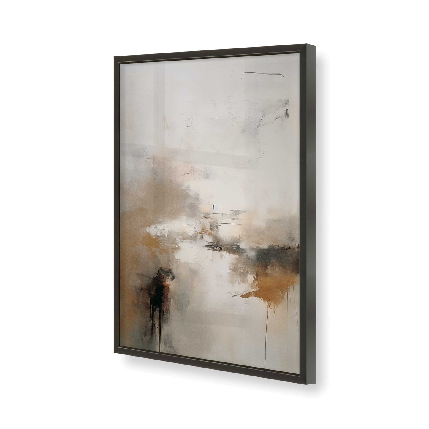 [Color:Satin Black], Picture of art in a Satin Black frame of the corner