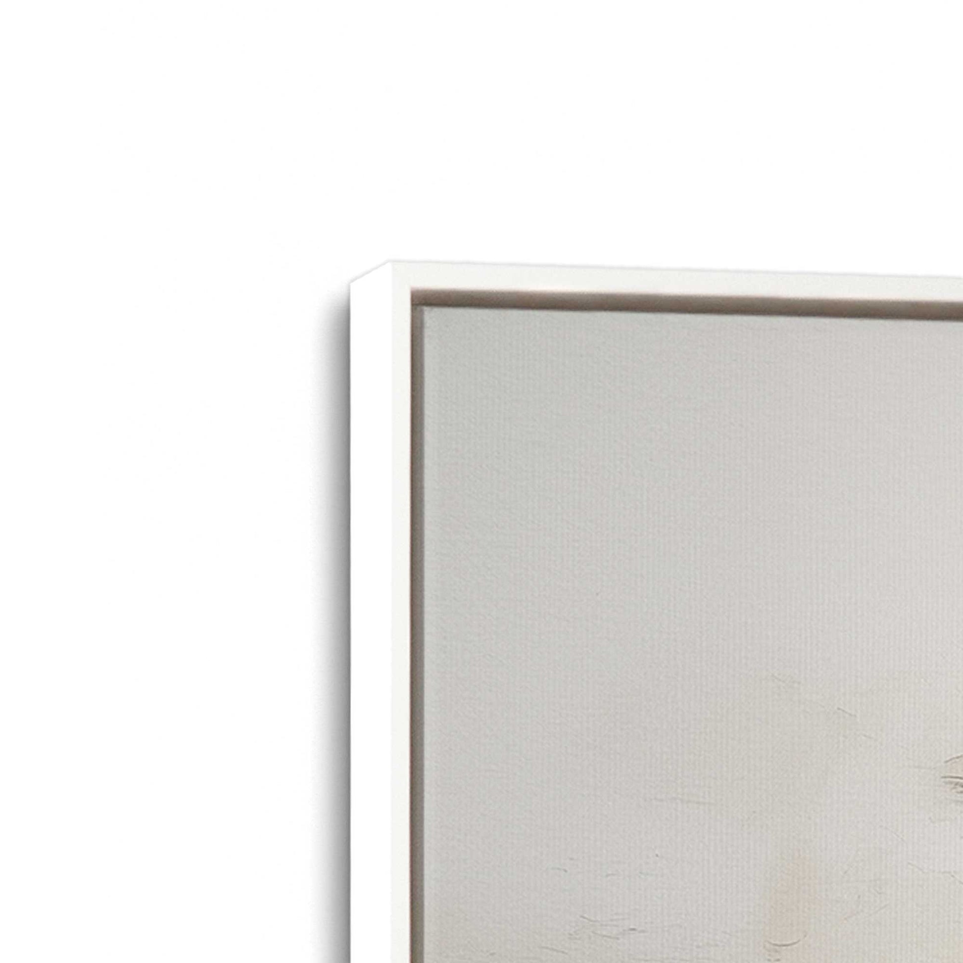 [Color:Opaque White], Picture of art in a White frame at an angle