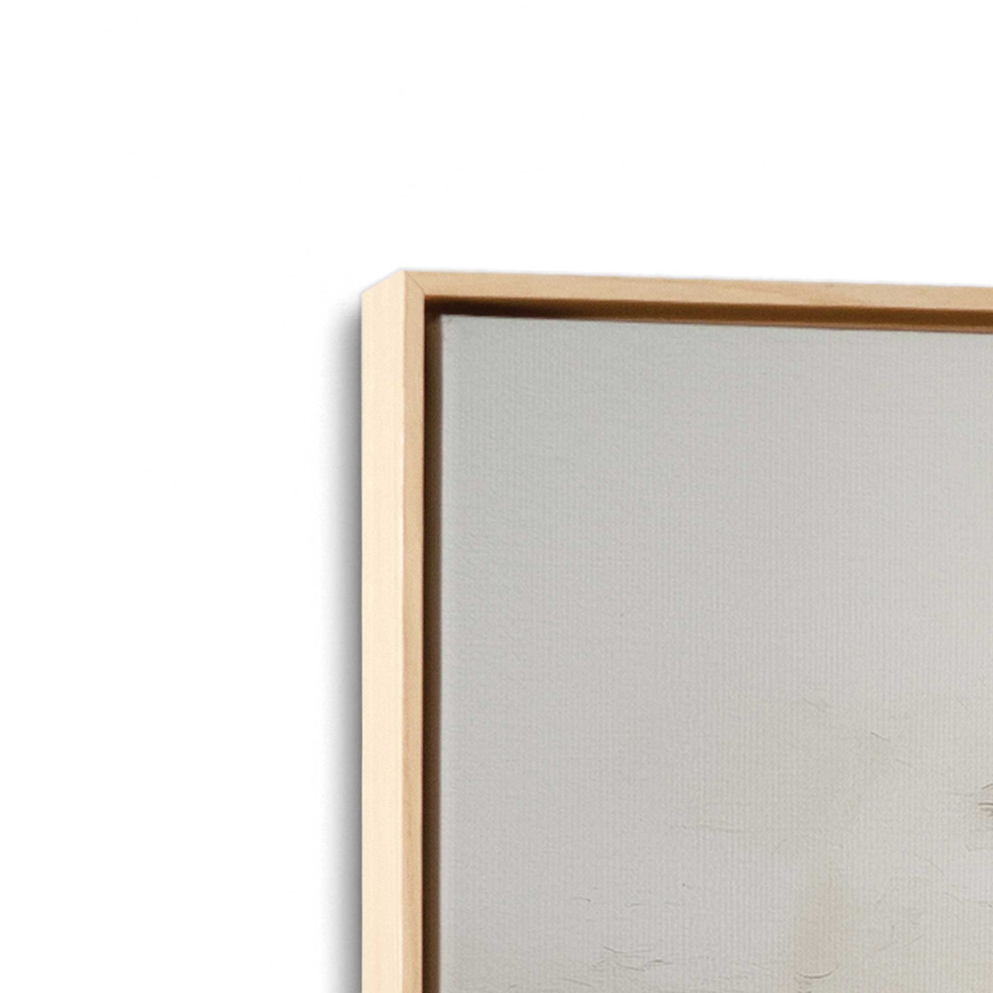 [Color:American Maple], Picture of art in a American Maple frame at an angle