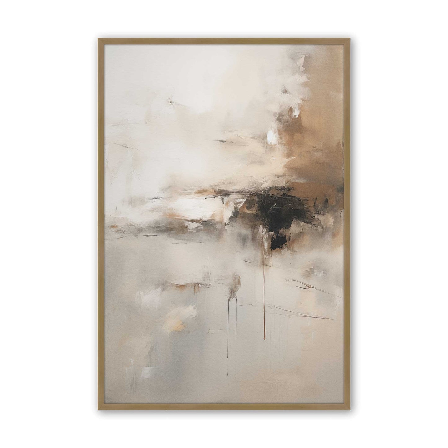 [Color:Brushed Gold], Picture of art in a Brushed Gold frame