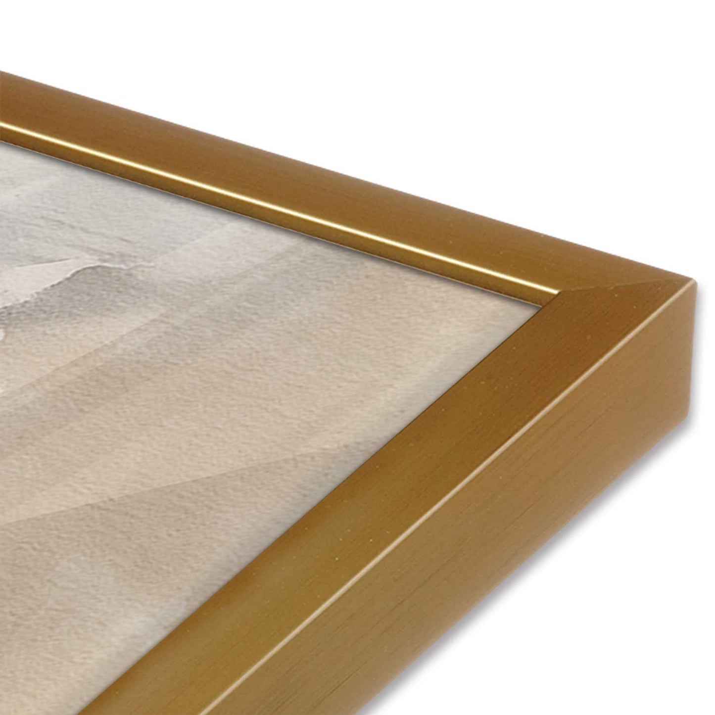 [Color:Polished Gold], Picture of art in a Polished Gold frame at an angle