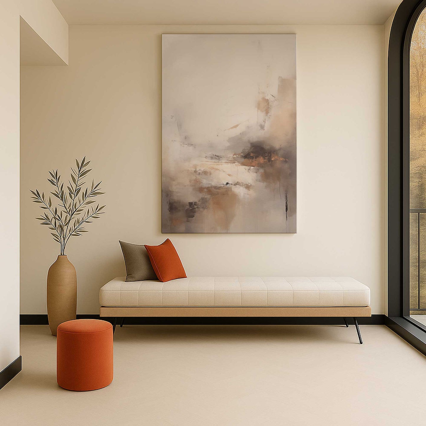 [Color:Stretched Canvas], Picture of art in a room