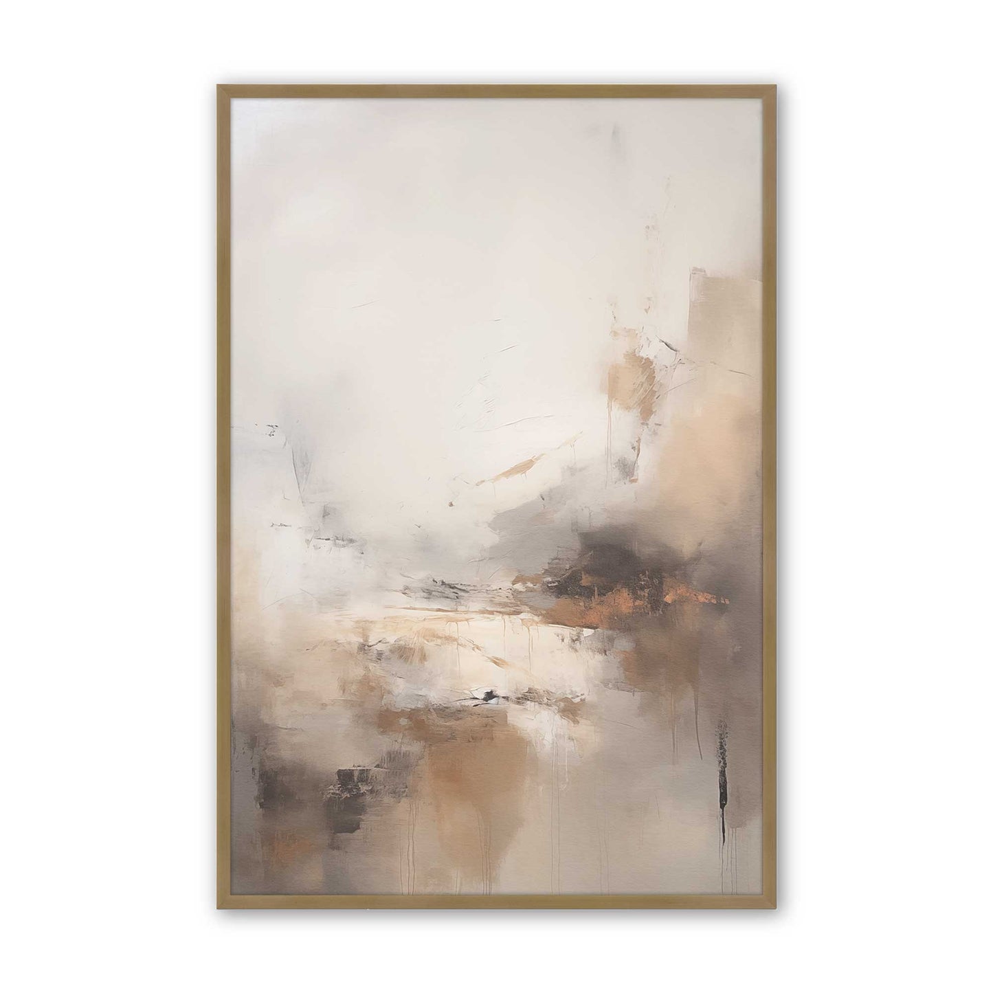 [Color:Brushed Gold], Picture of art in a Brushed Gold frame