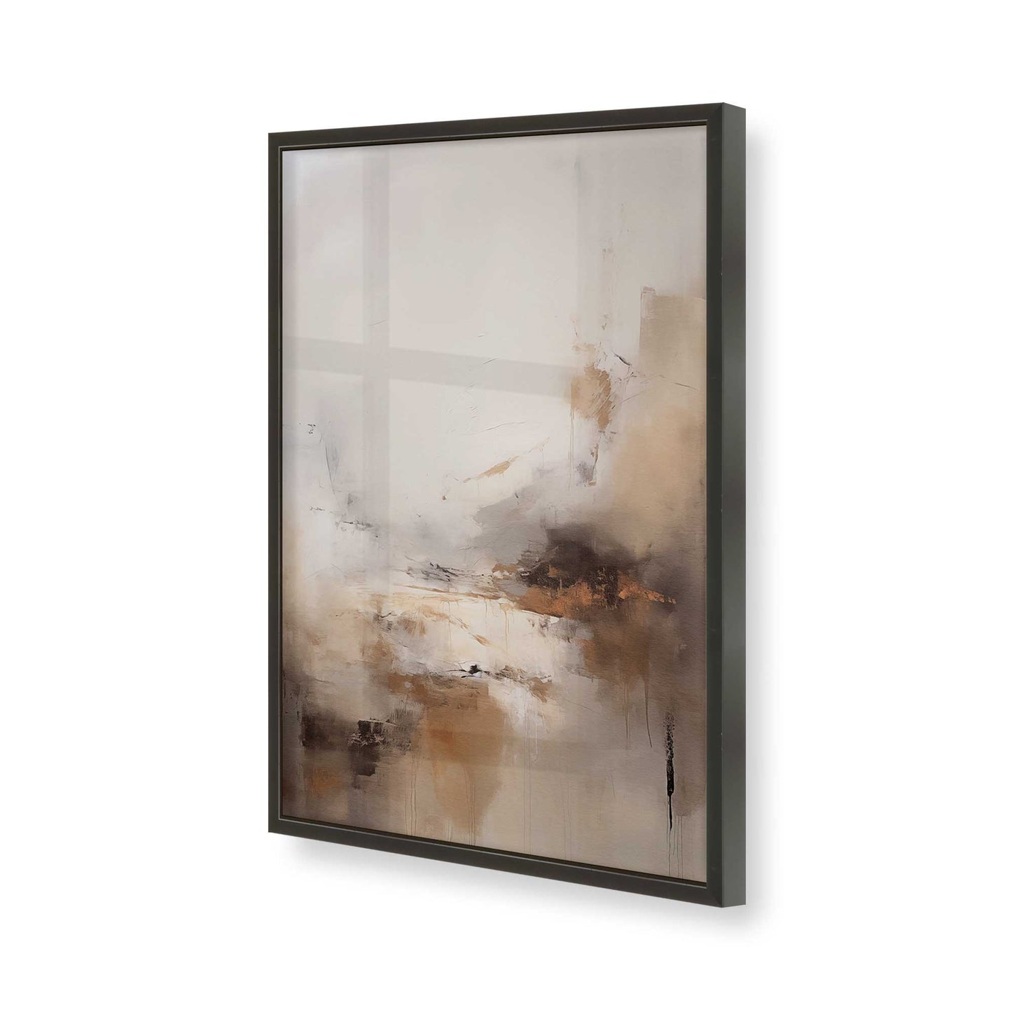 [Color:Satin Black], Picture of art in a Satin Black frame of the corner