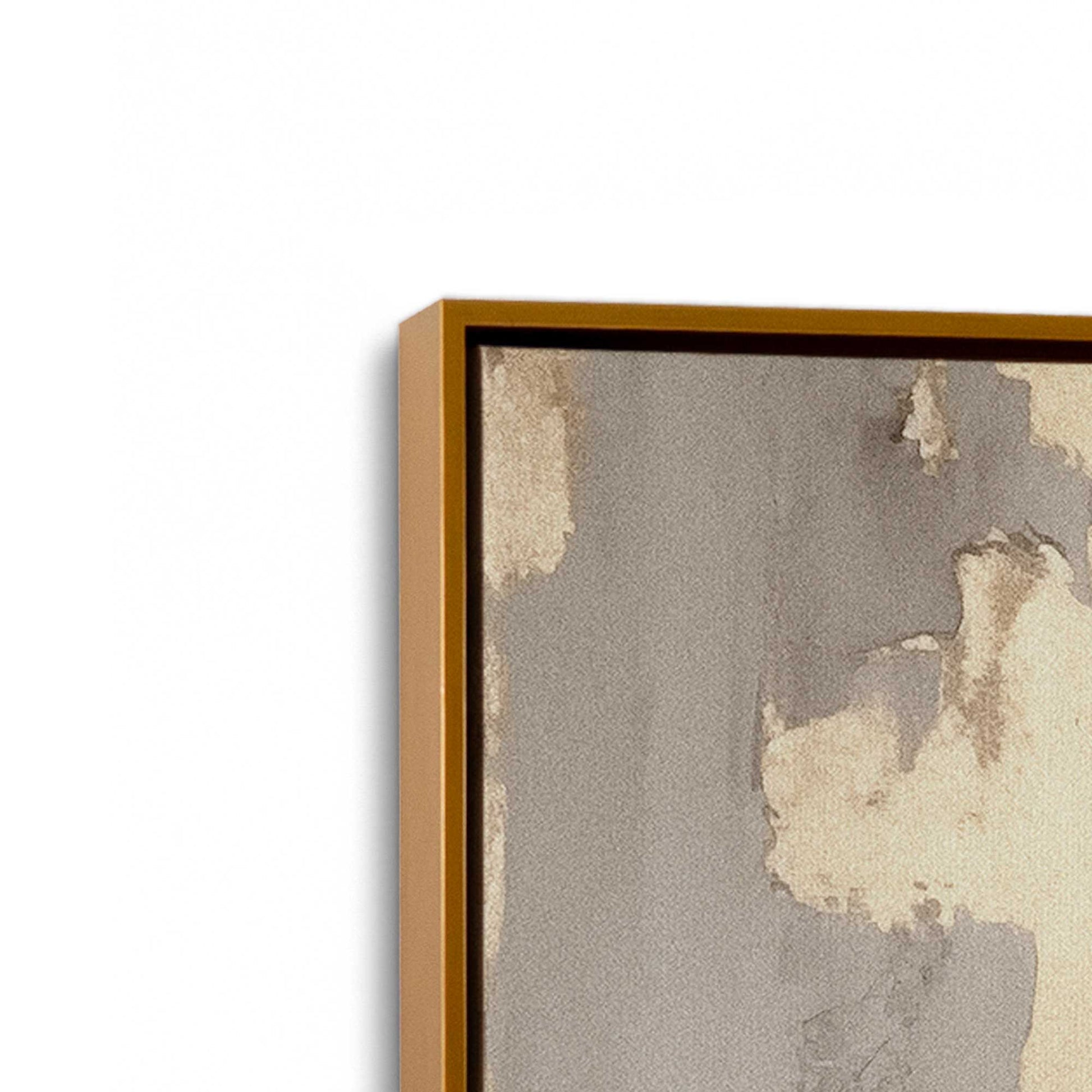 [Color:Polished Gold], Picture of art in a Polished Gold frame at an angle