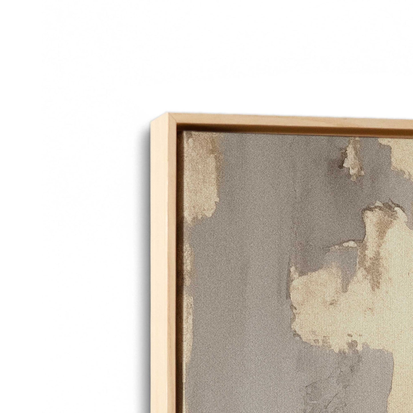 [Color:American Maple], Picture of art in a American Maple frame at an angle