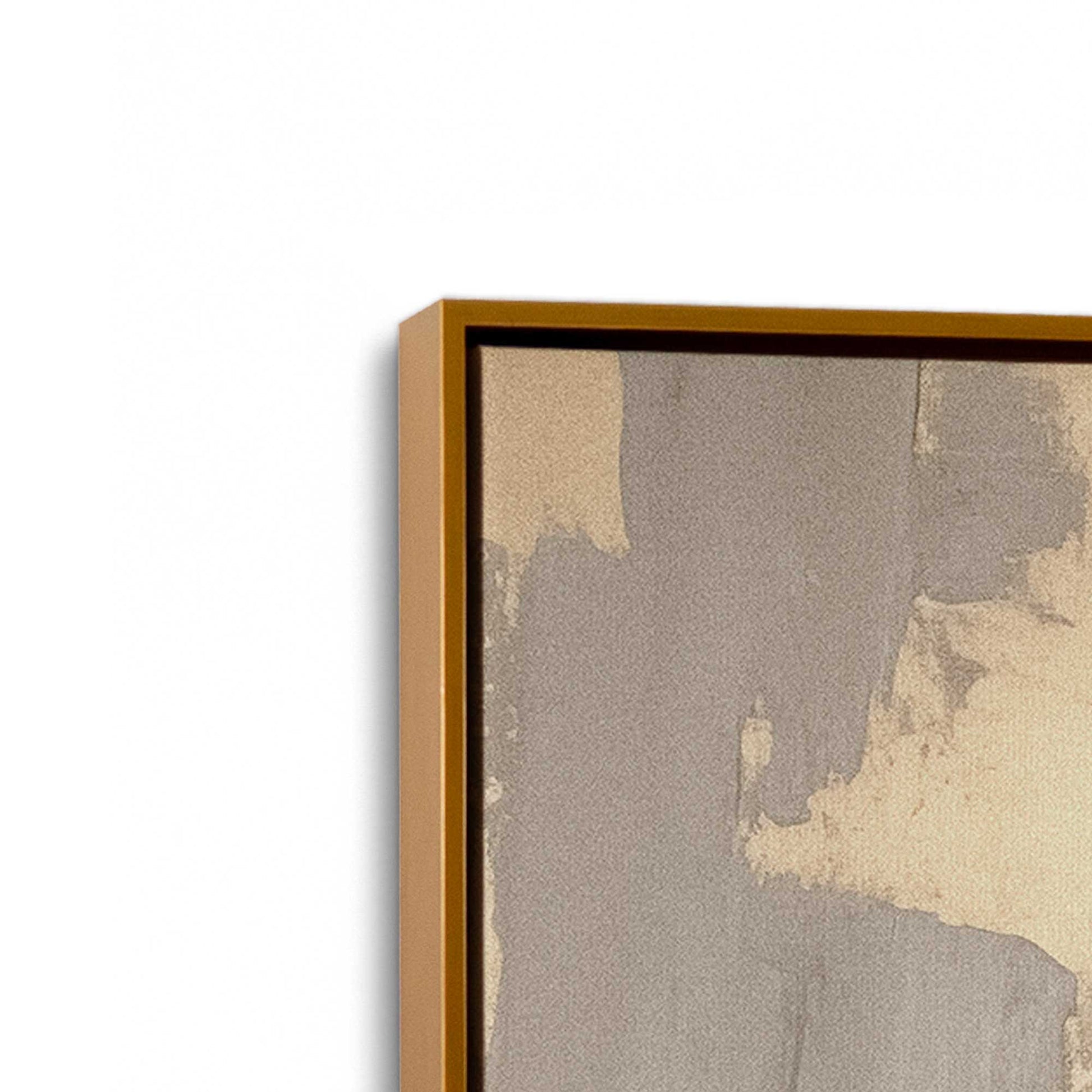 [Color:Polished Gold], Picture of art in a Polished Gold frame at an angle