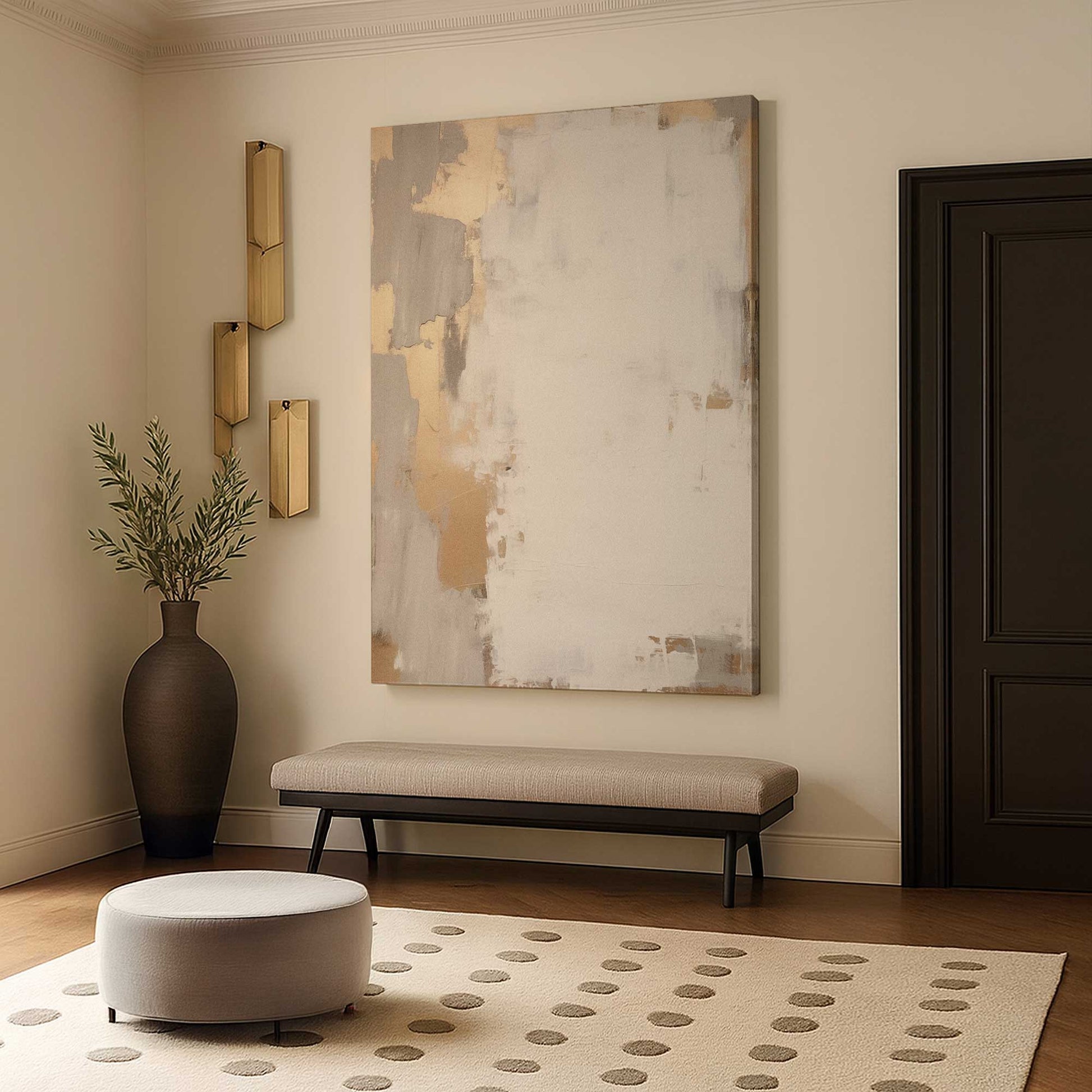 [Color:Stretched Canvas], Picture of art in a room