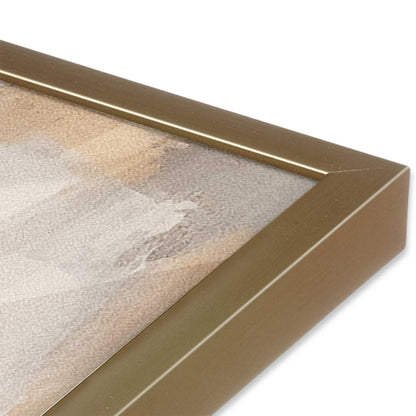 [Color:Brushed Gold], Picture of art in a Brushed Gold frame at an angle