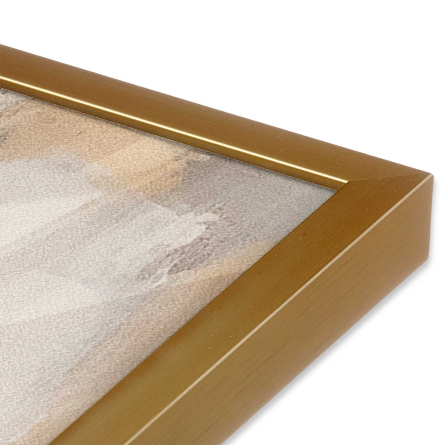 [Color:Polished Gold], Picture of art in a Polished Gold frame at an angle