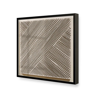 [Color:Satin Black], Picture of art in a Satin Black frame at an angle