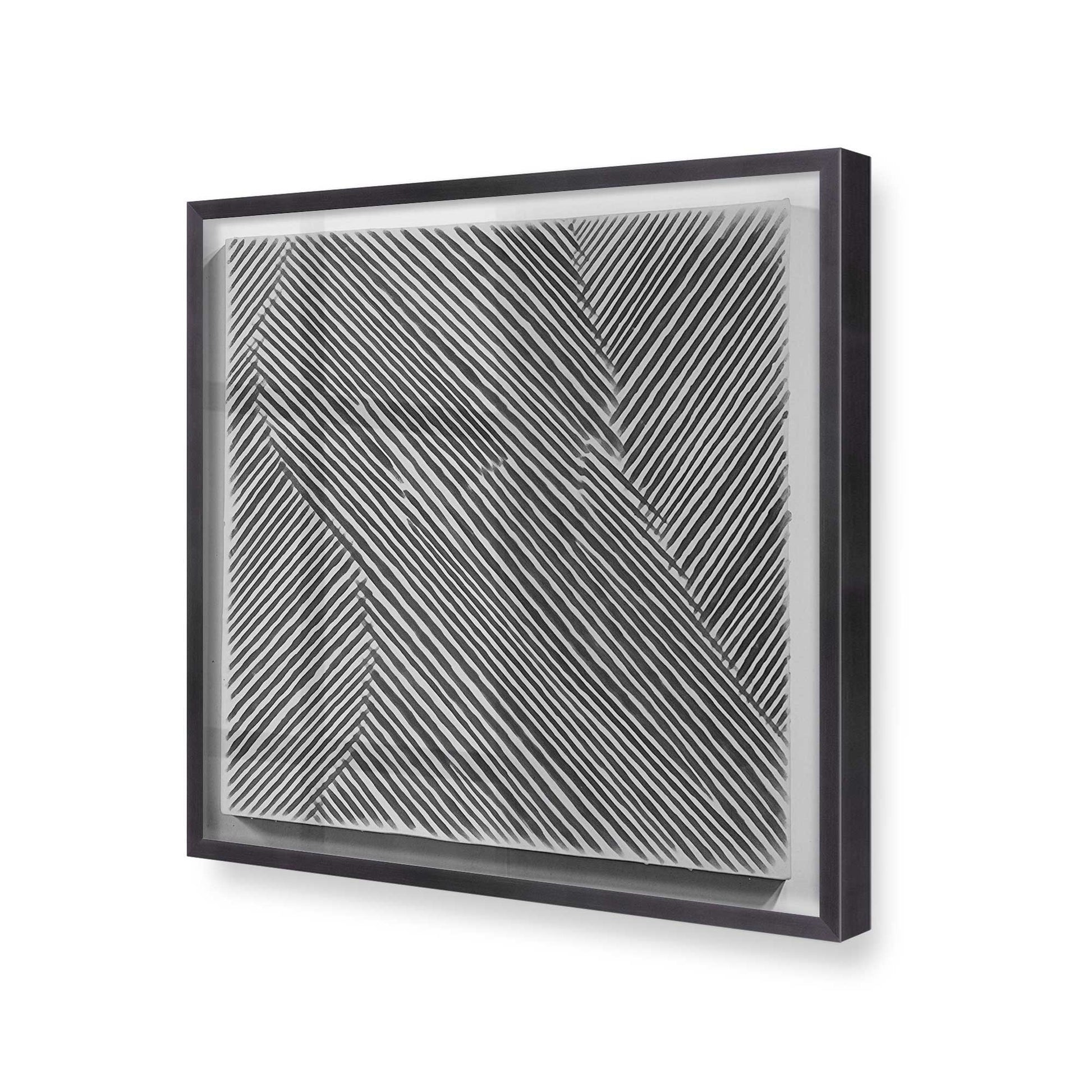 [Color:Weathered Zinc], Picture of art in a Weathered Zinc frame at an angle