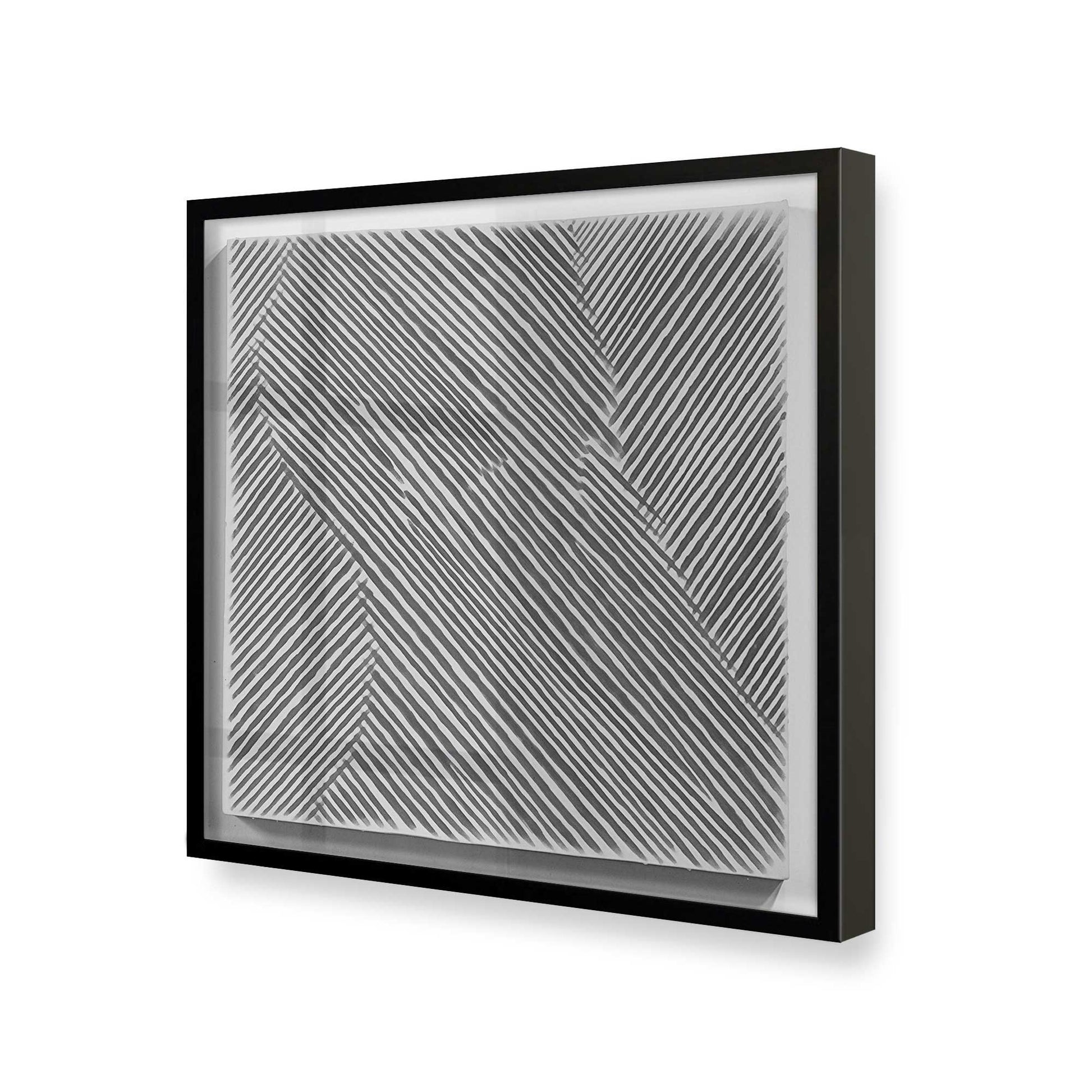 [Color:Satin Black], Picture of art in a Satin Black frame at an angle