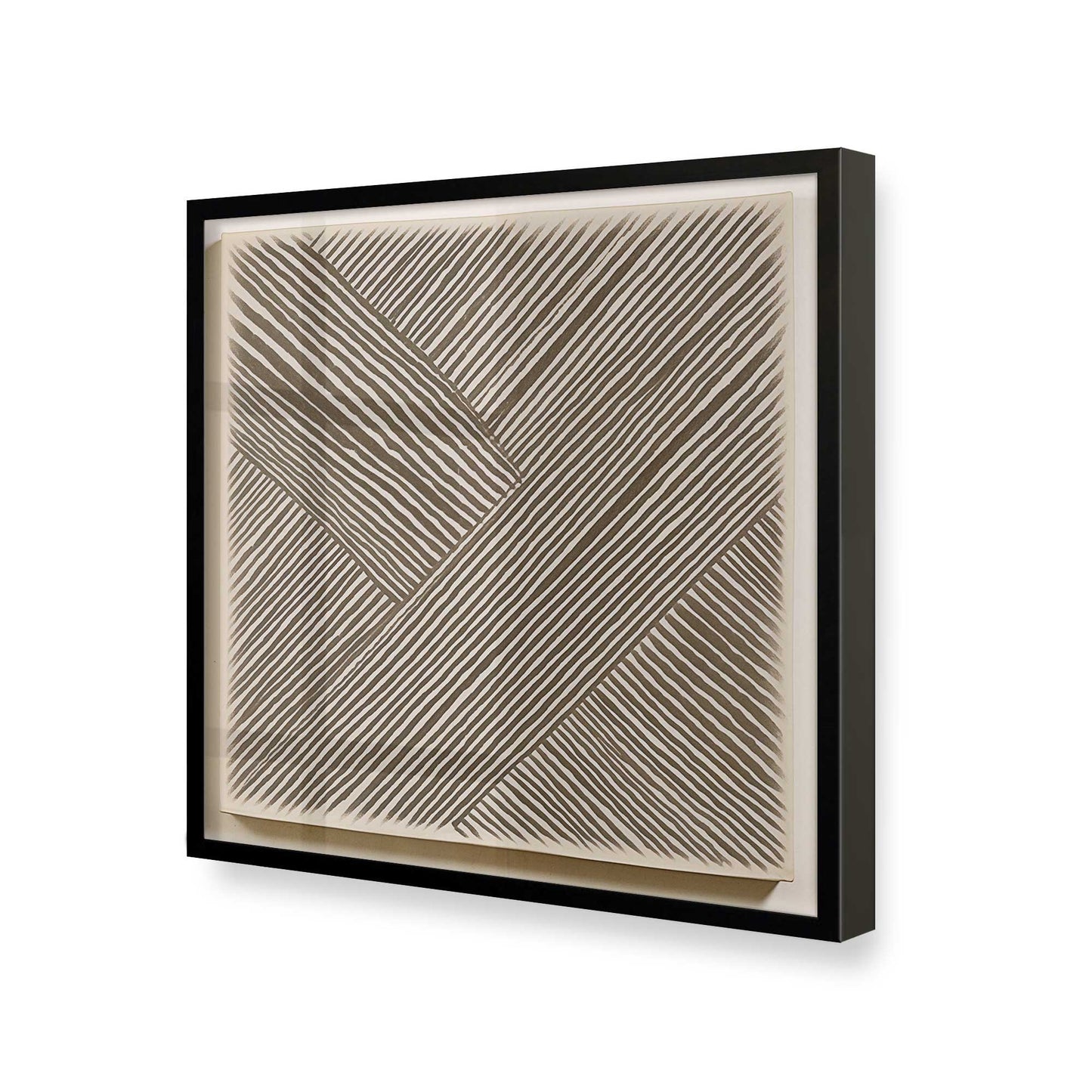 [Color:Satin Black], Picture of art in a Satin Black frame at an angle