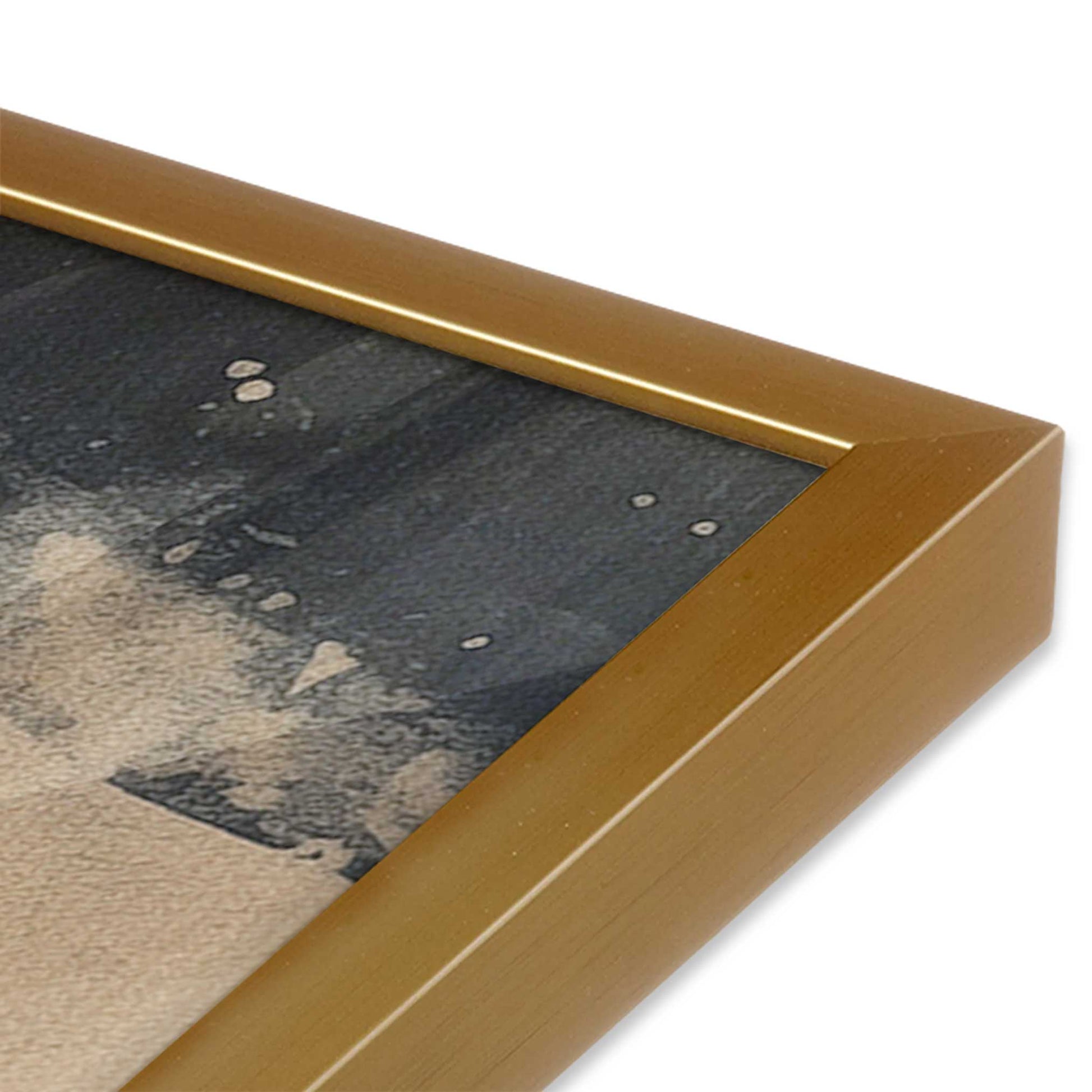 [Color:Polished Gold], Picture of art in a Polished Gold frame at an angle