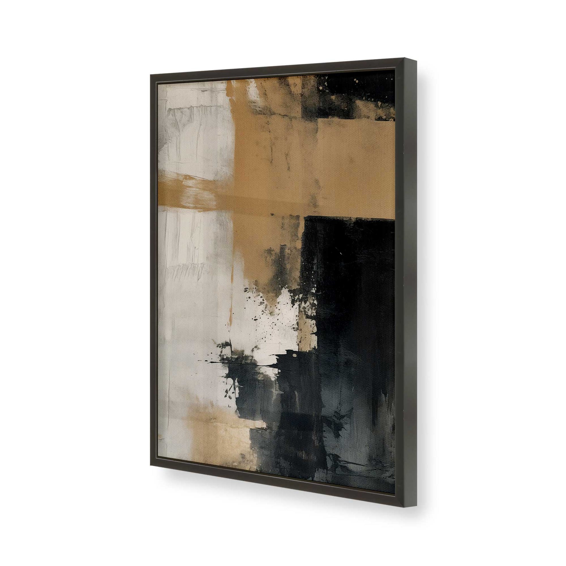 [Color:Satin Black], Picture of art in a Satin Black frame of the corner