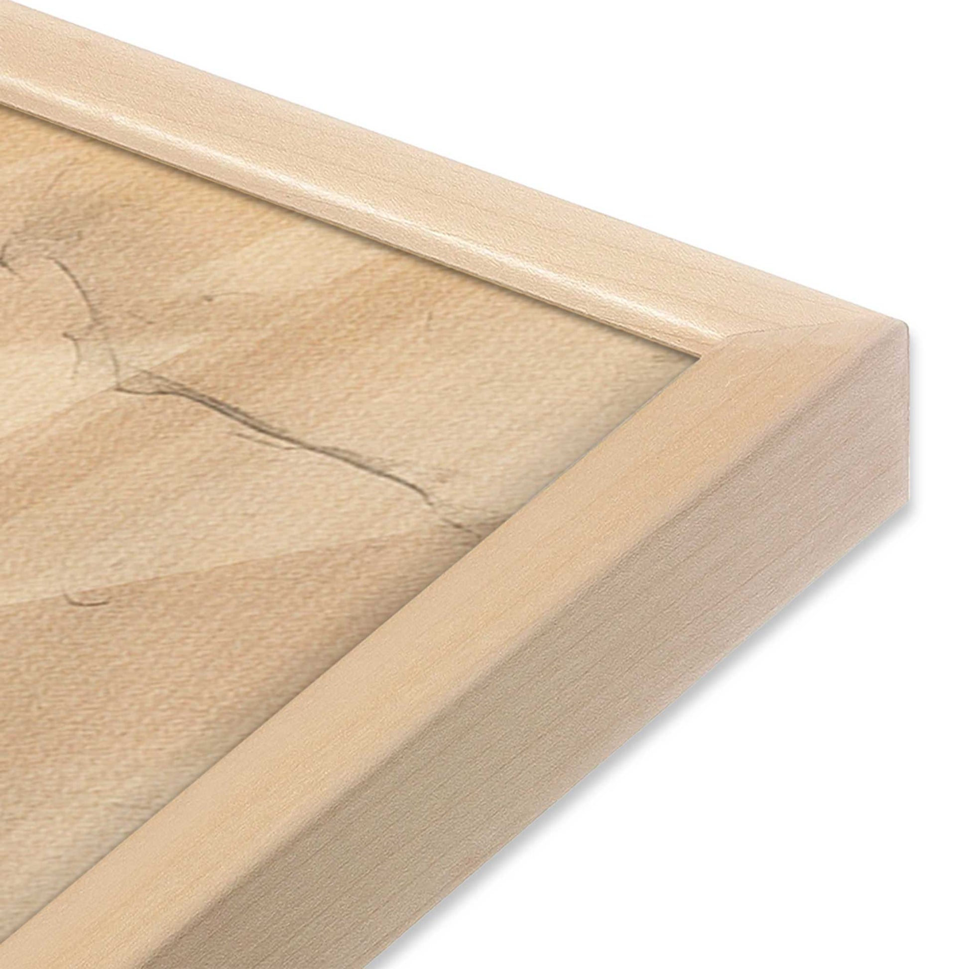 [Color:Raw Maple], Picture of art in a Raw Maple frame at an angle