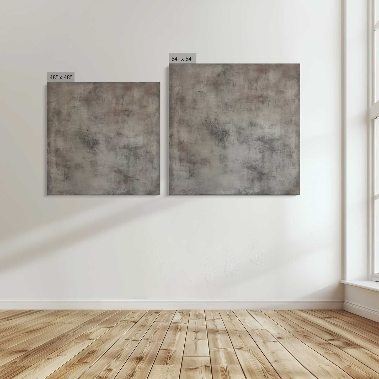 [Color:Stretched Canvas], Image showing the size comparisons