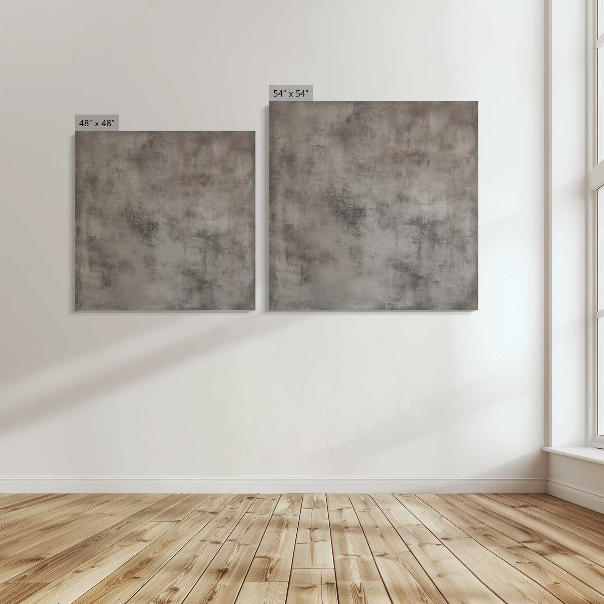 [Color:Stretched Canvas], Image showing the size comparisons