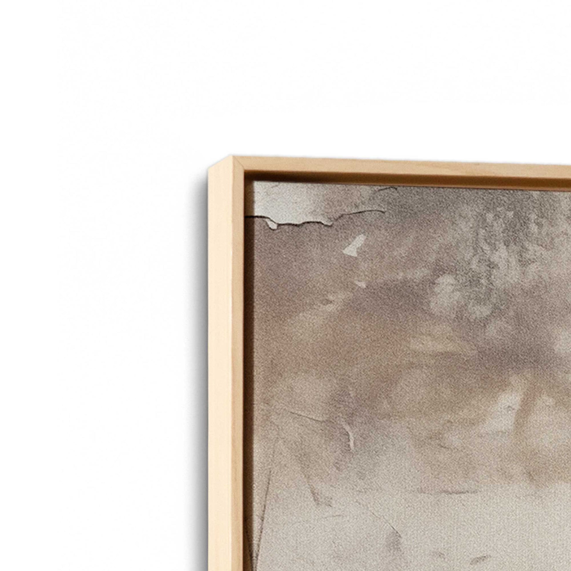 [Color:American Maple], Picture of art in a American Maple frame at an angle