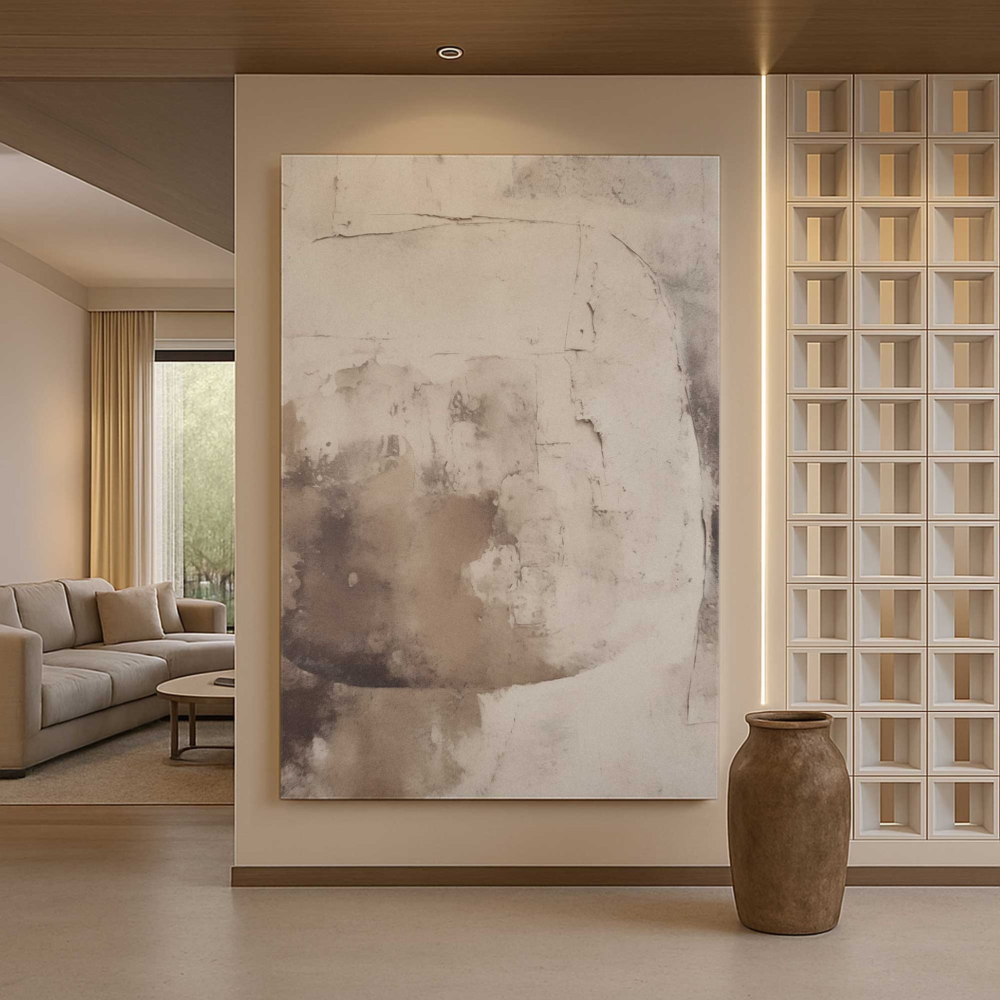 [Color:Stretched Canvas], Picture of art in a room