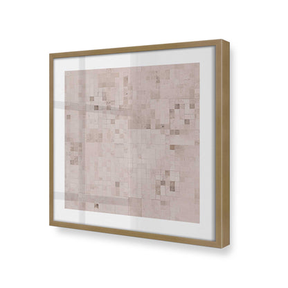 [Color:Brushed Gold], Picture of art in a Brushed Gold frame at an angle