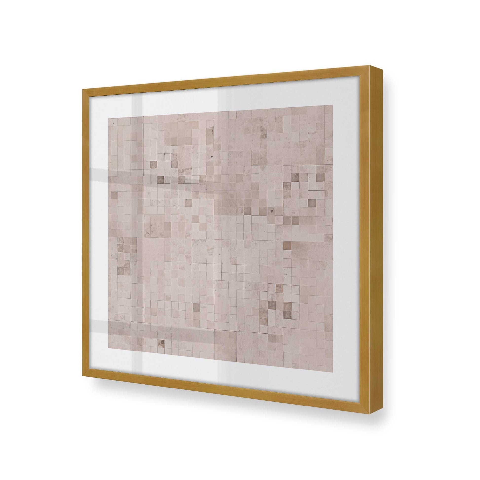 [Color:Polished Gold], Picture of art in a Polished Gold frame at an angle