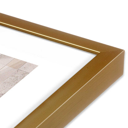 [Color:Polished Gold], Picture of art in a Polished Gold frame at an angle