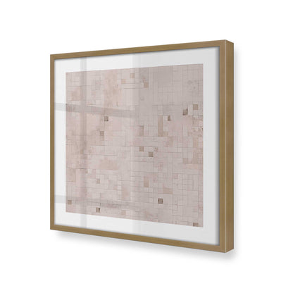 [Color:Brushed Gold], Picture of art in a Brushed Gold frame at an angle